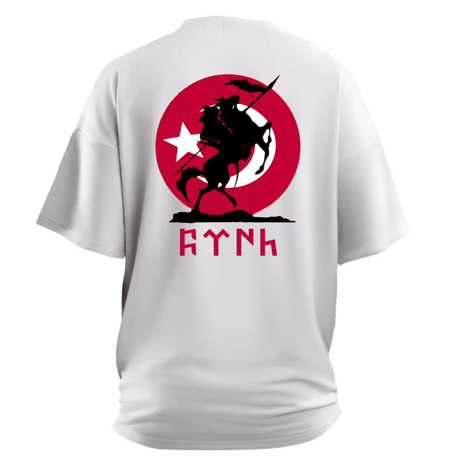 Türk Atlısı Ön Ve Arka  Baskılı   (Unisex Tişört)