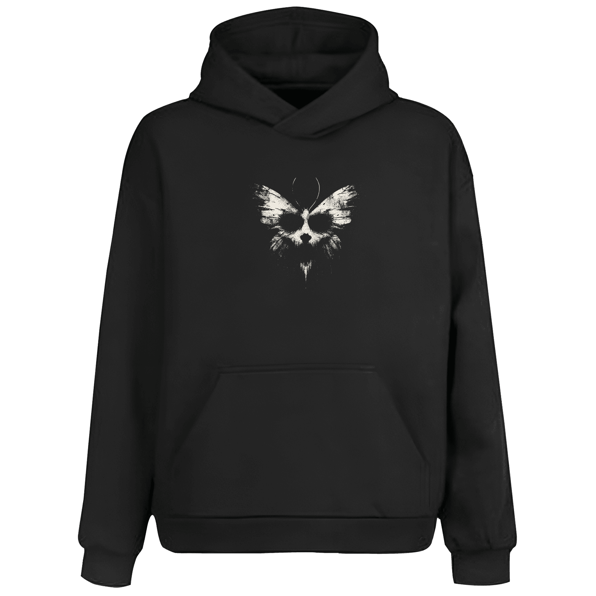 Gothic Butterfly Hoodie  Ön Ve Arka   Baskılı (Unisex Hoodie)