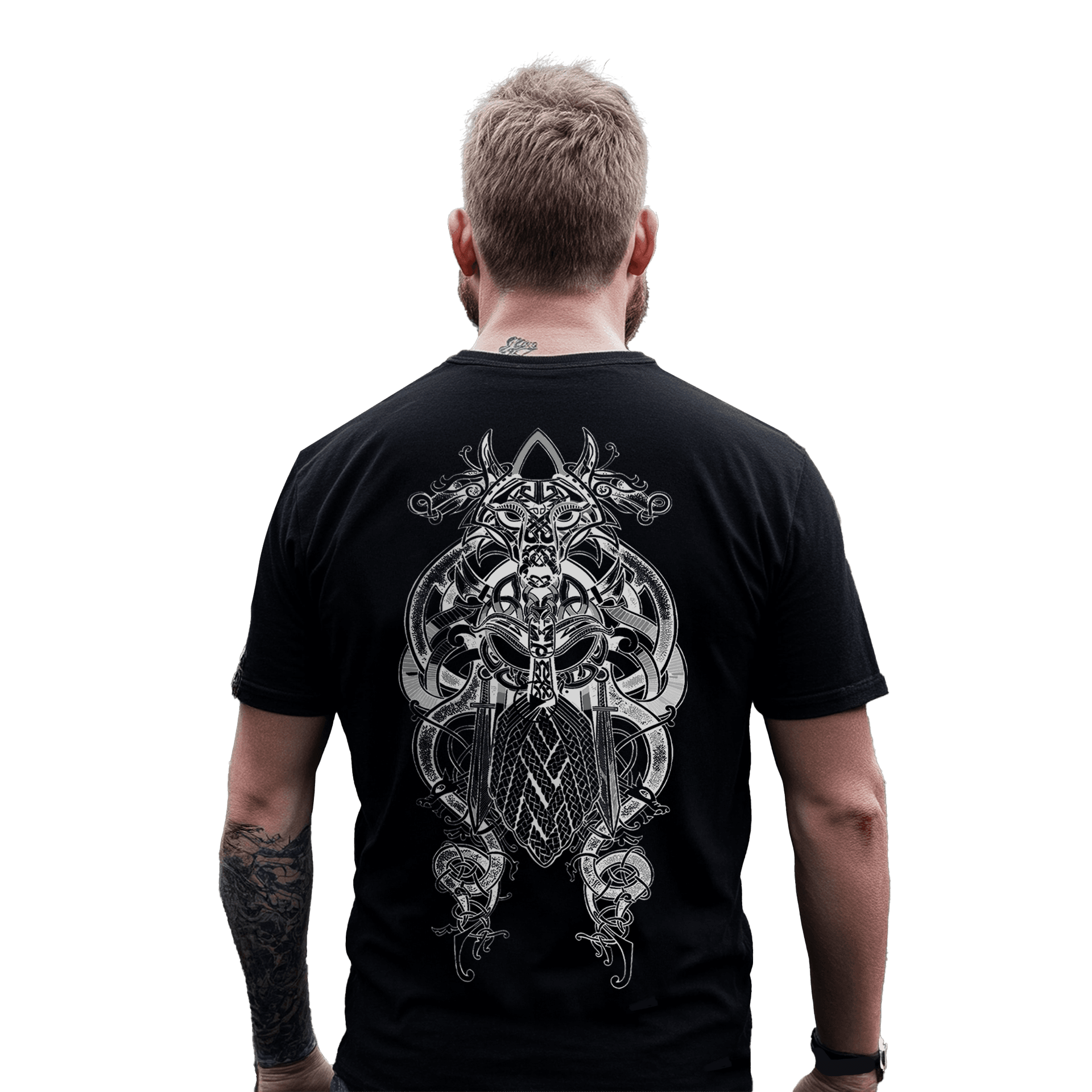 Nord Wolf  Ön Ve Arka Baskılı Nordic(Unisex Tişört)