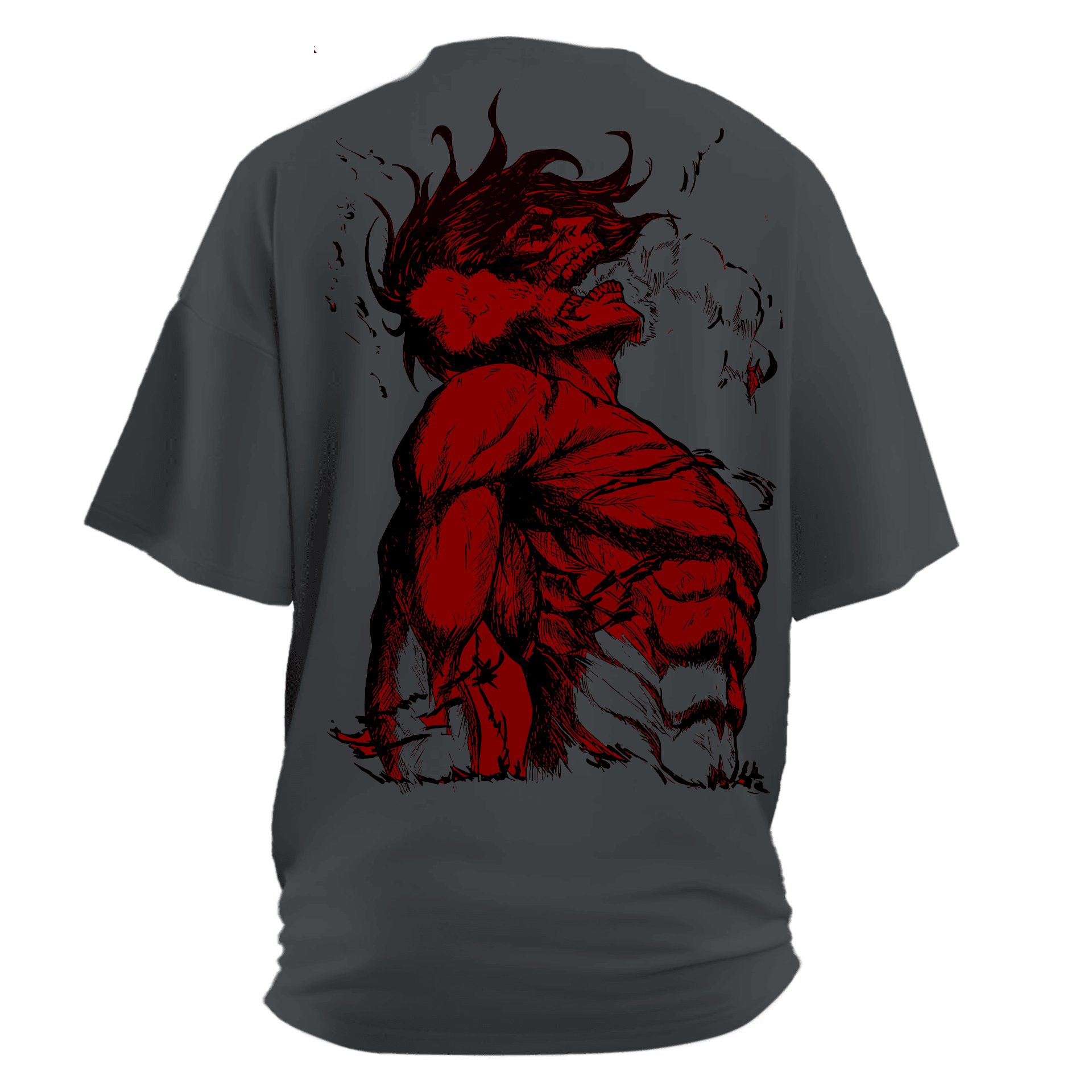 Attack on Titan Anime Series Arka ve Ön Baskılı (Unisex Tişört )
