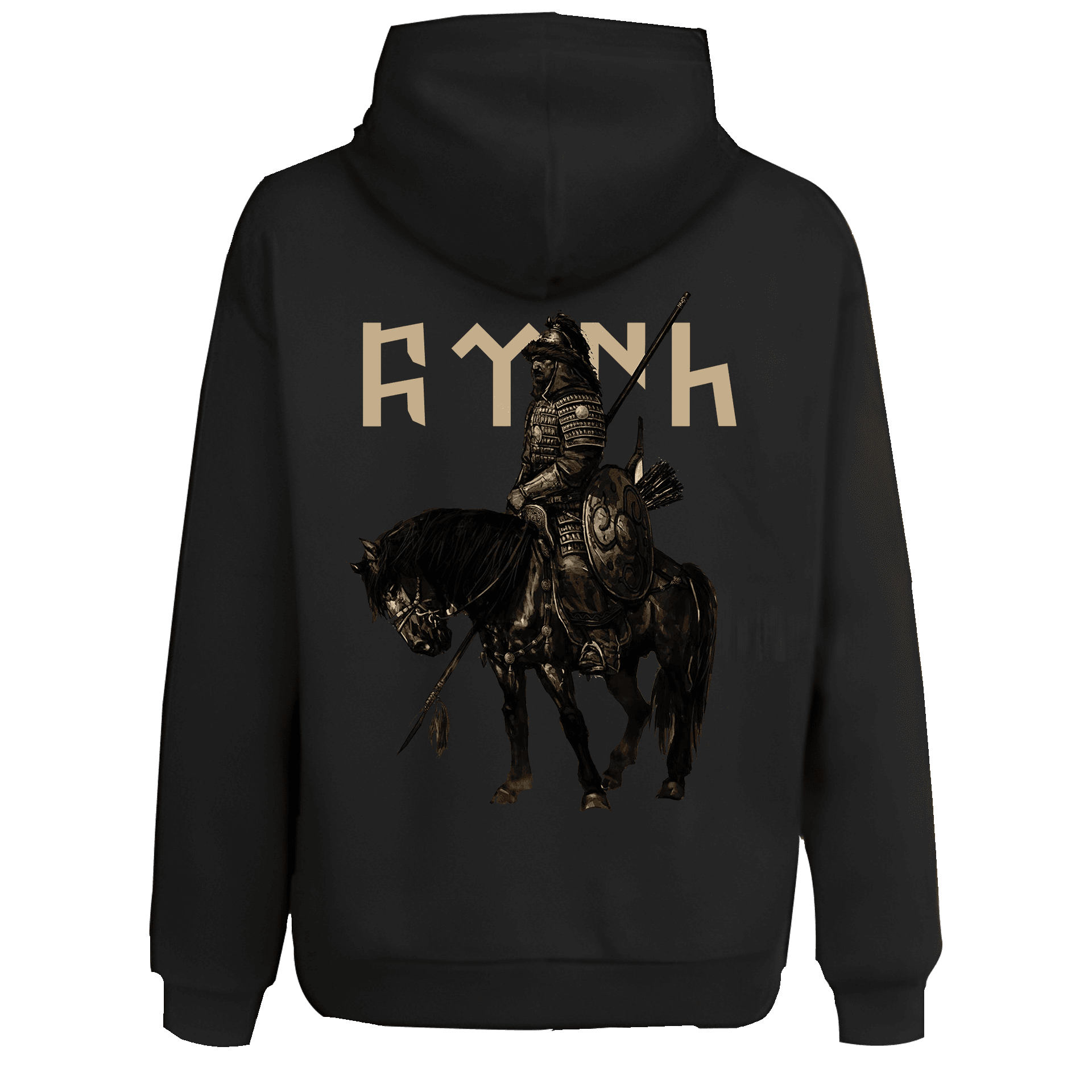 Türk Hakanı Ön ve Arka Baskı   Baskılı (Unisex Kapüşonlu)
