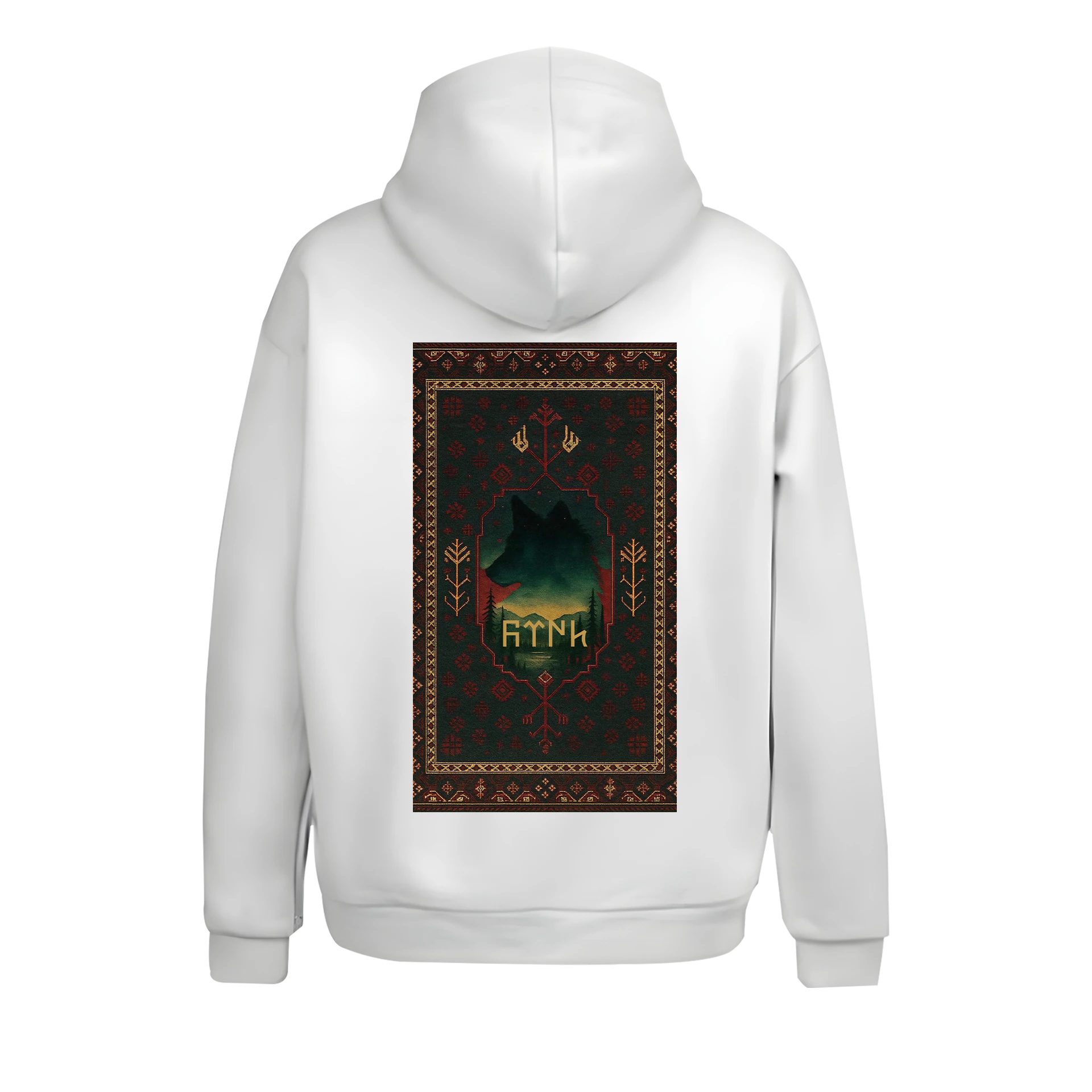 Ormanın Ruhu Türk  Ön Ve Arka Baskılı     Türk Serisi (Unisex Kapüşonlu)