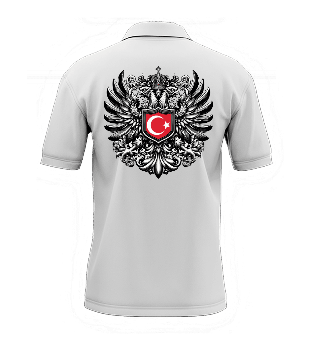 Türk Kartalı Ön Ve Arka  Baskılı (Unisex Polo Yaka)