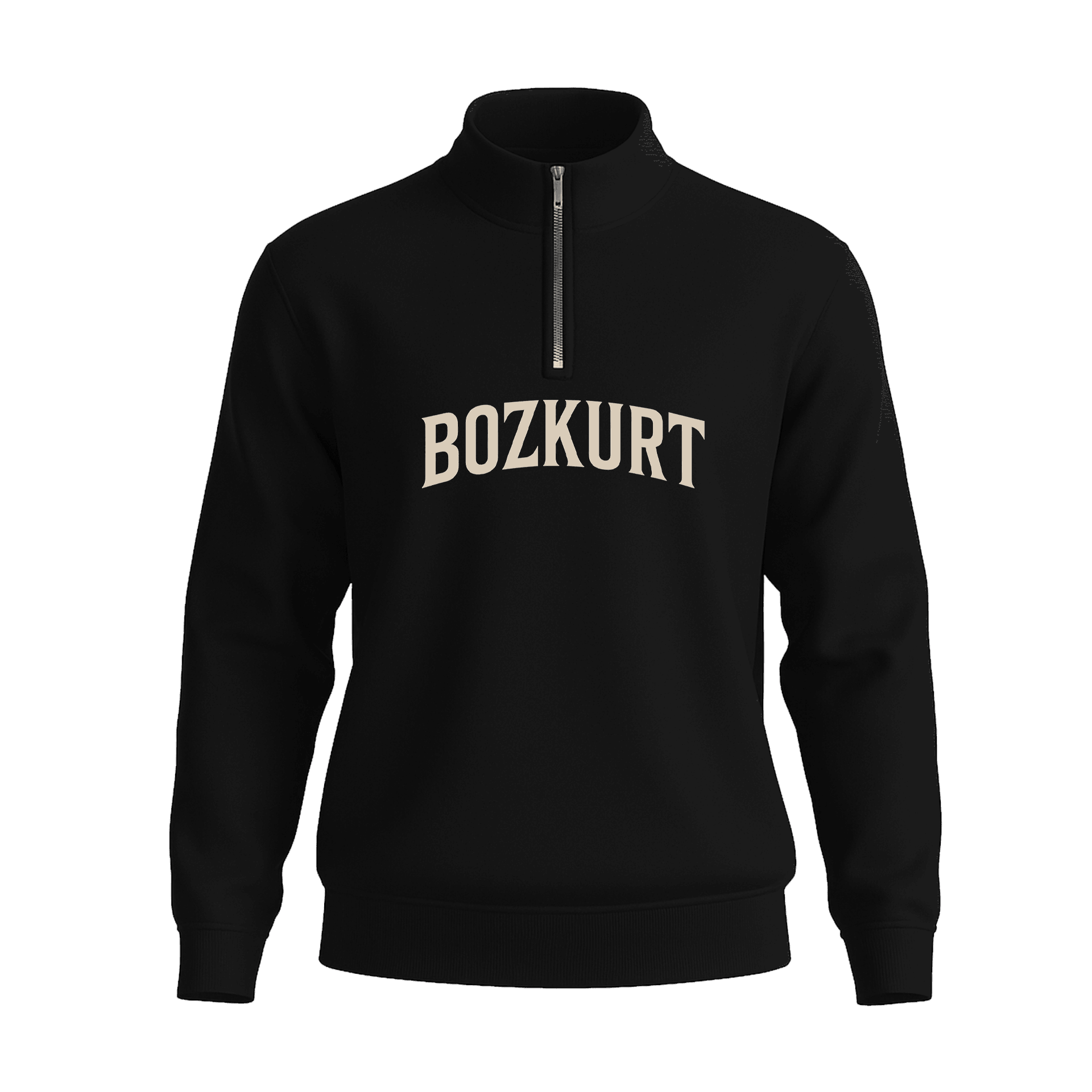 Bozkurt  Ön Ve Arka  Baskılı (Unisex Yarım Fermuarlı Sweat)