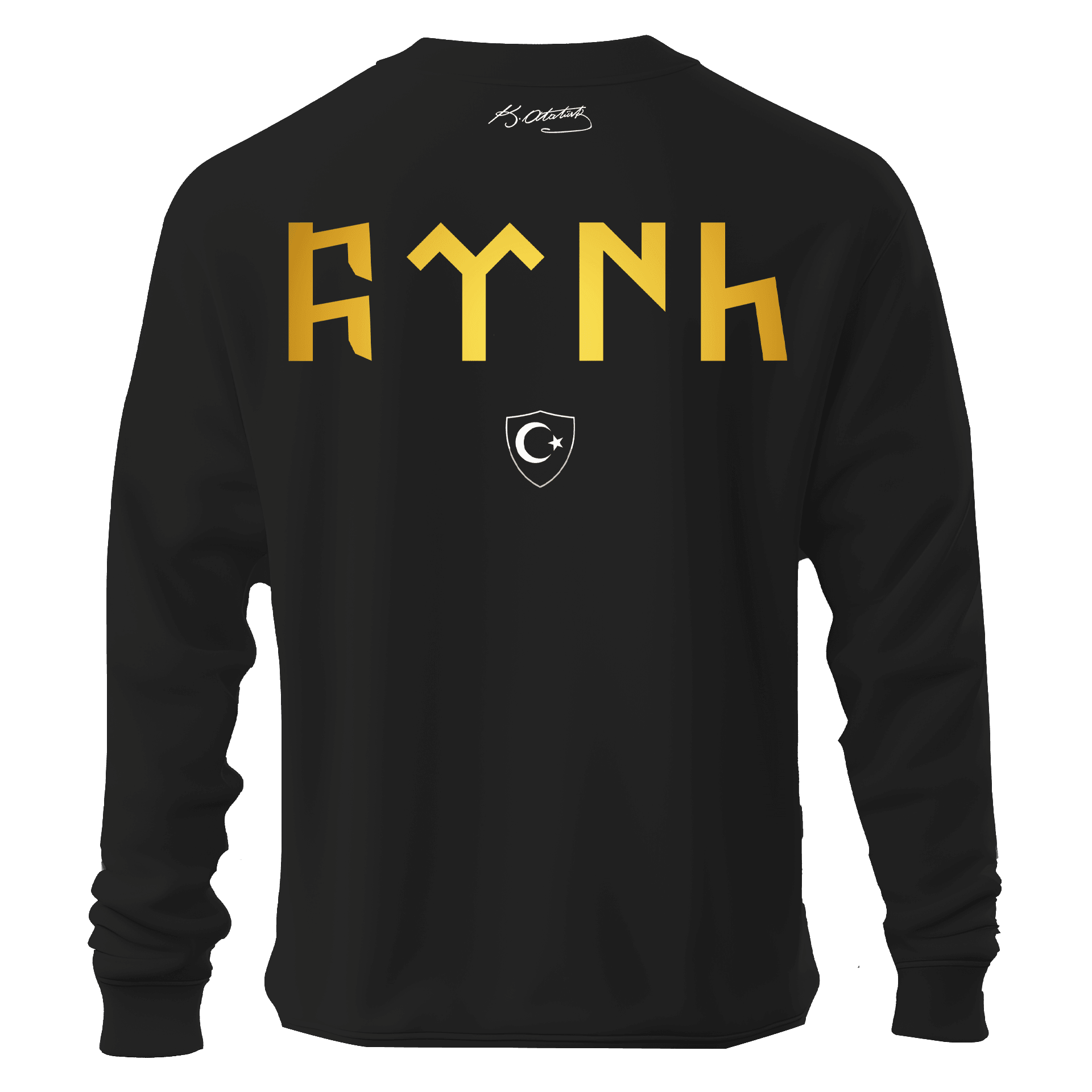 Türk Arma  Ön ve Arka  Baskılı  (Unisex Kapüşonsuz)