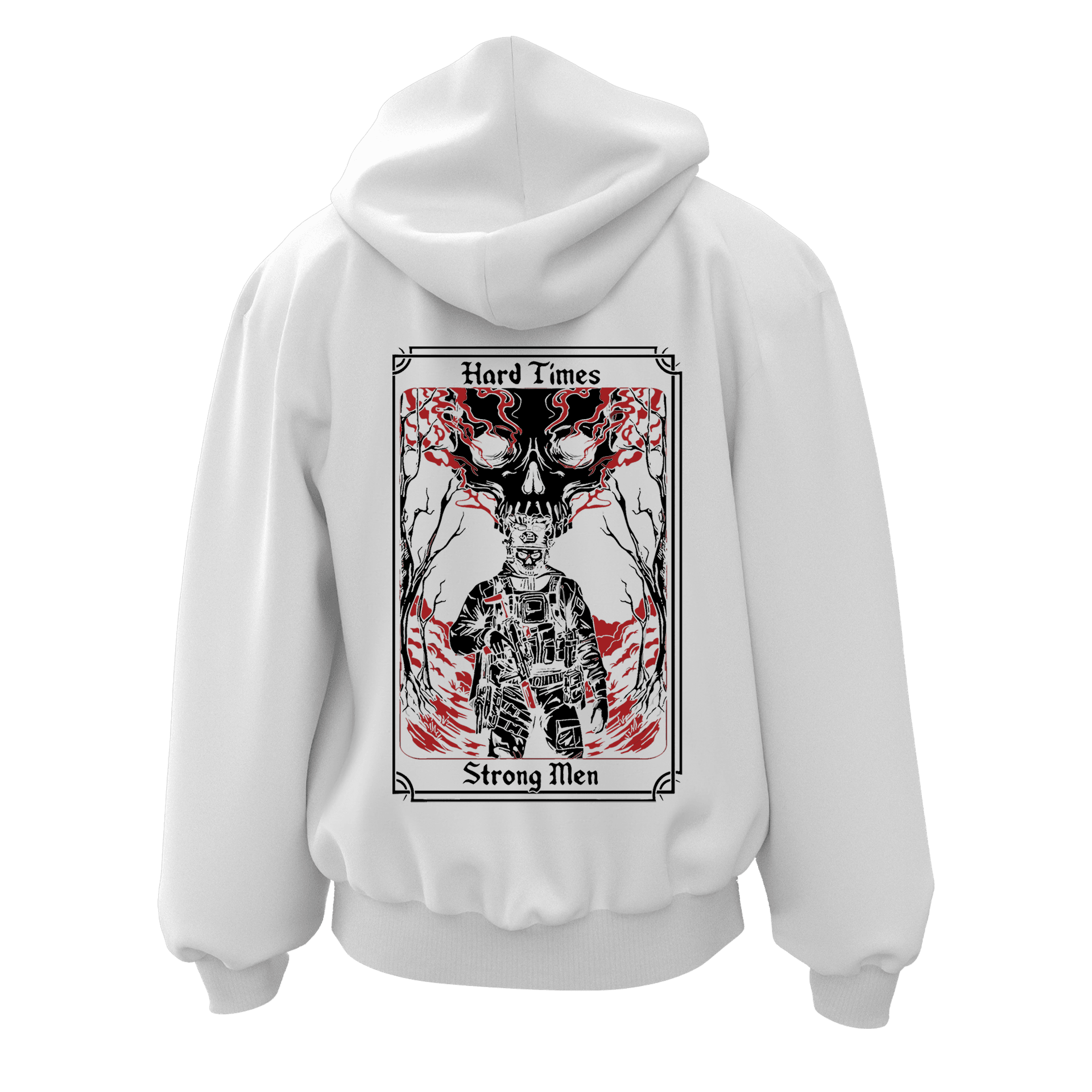 Hard Times Strong Men Ön ve Arka Baskılı Warrior Series   (Unisex Fermuarlı Hoodie )
