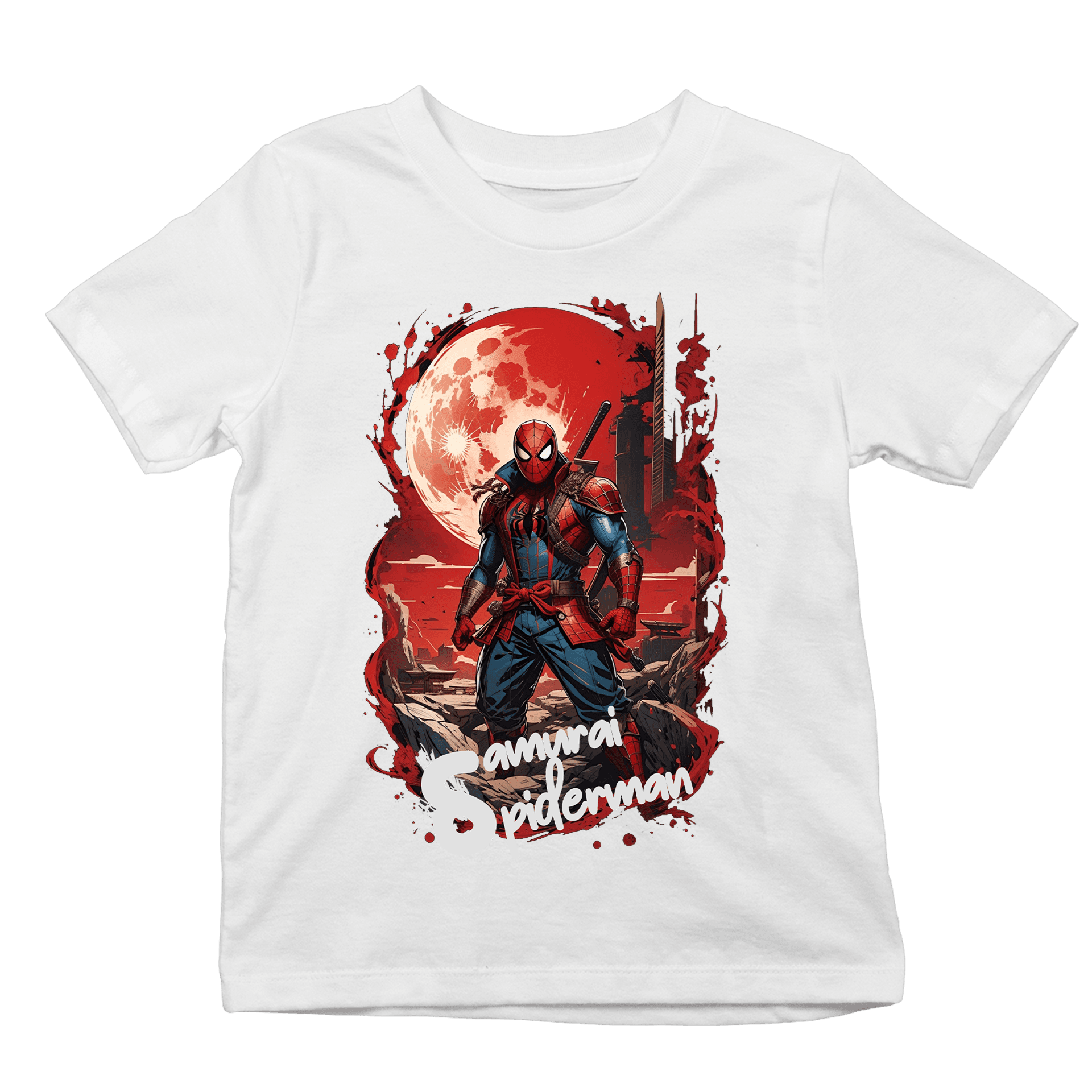 Samurai Spider  Ön Baskılı (Çocuk unisex tişört)