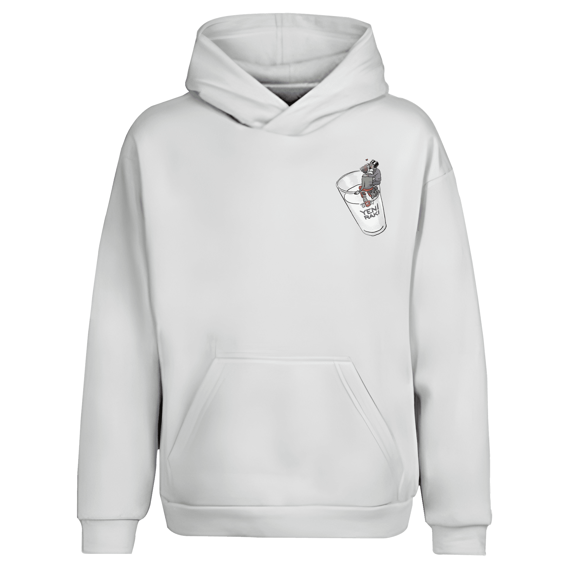 Rakı Alcohol Series Ön Minimal Baskılı (Unisex Hoodie)
