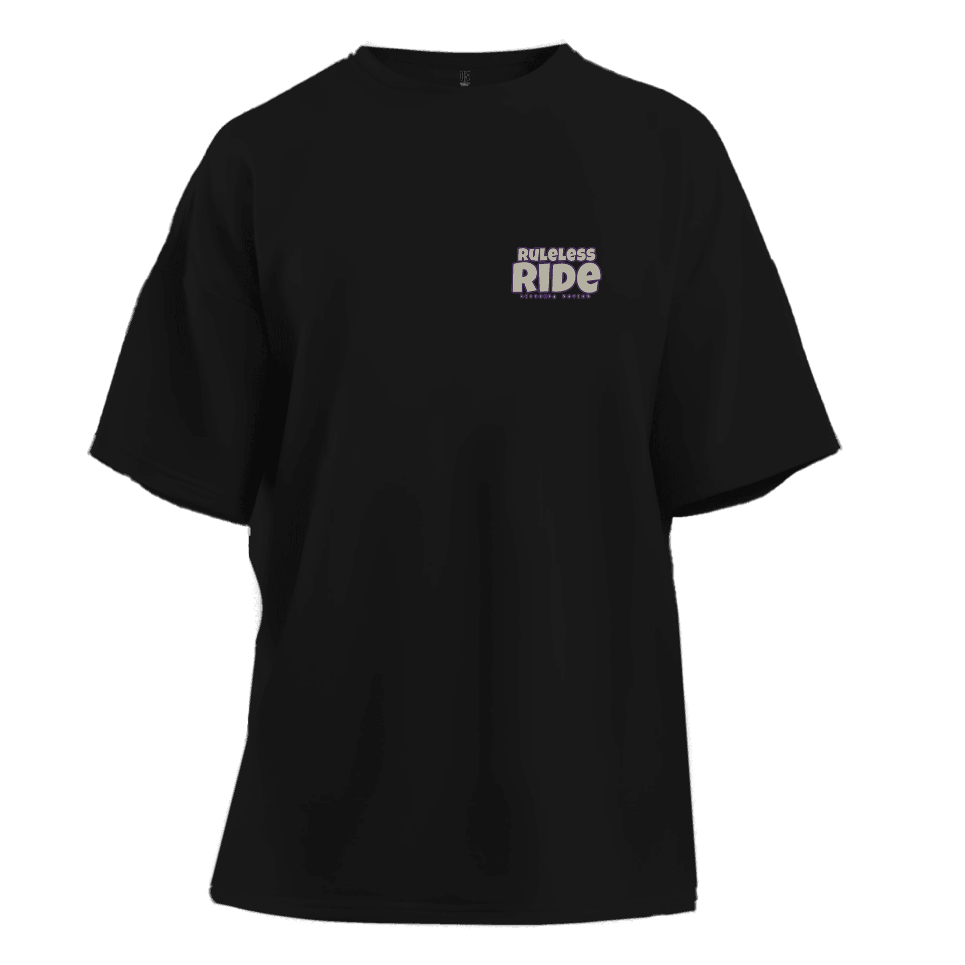Ruleless Ride.  Ön Baskılı ve Arka Moto  Series(Unisex Tişört )