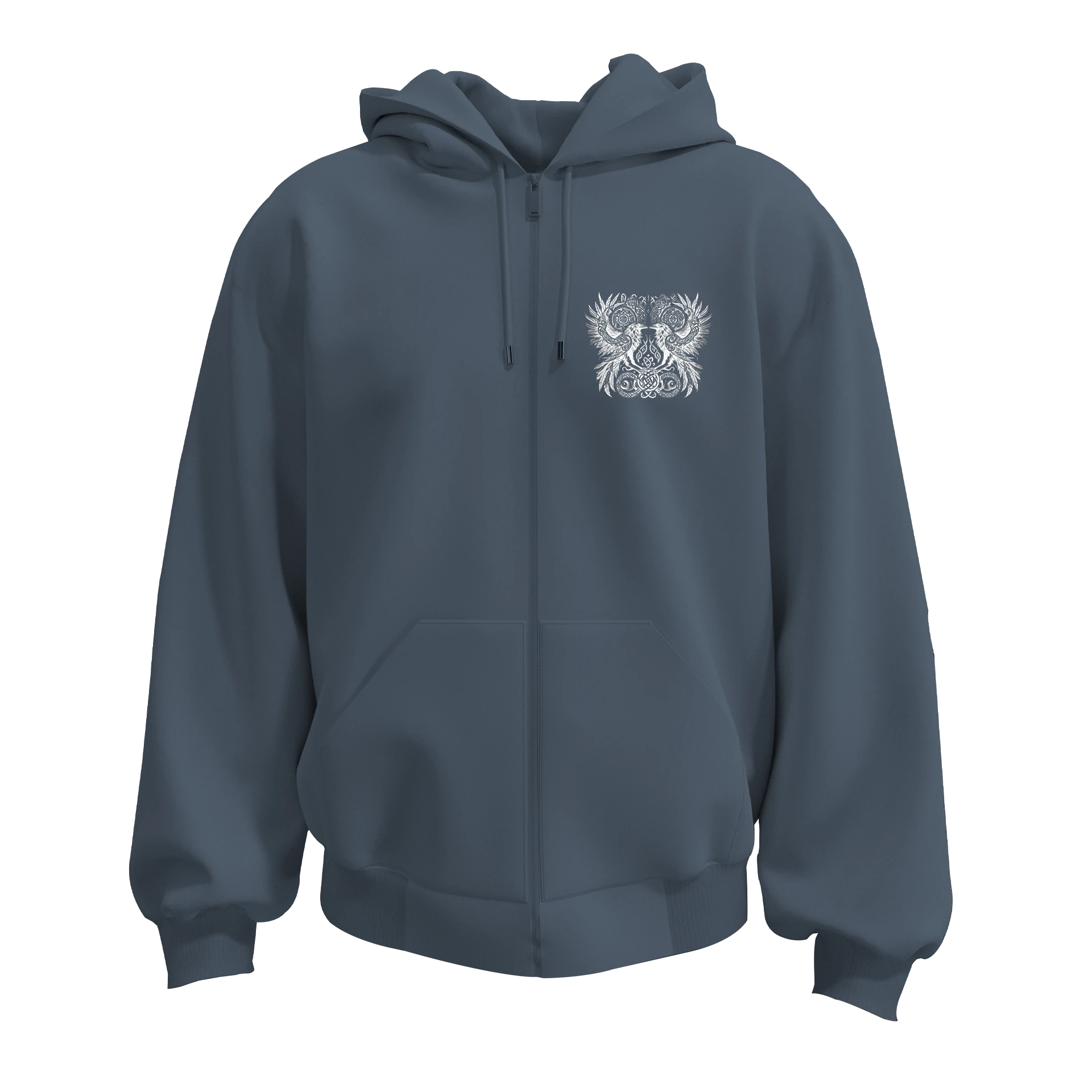 Ravens   Ön Arka Baskılı  Warrior Series (Unisex Fermuarlı Hoodie )