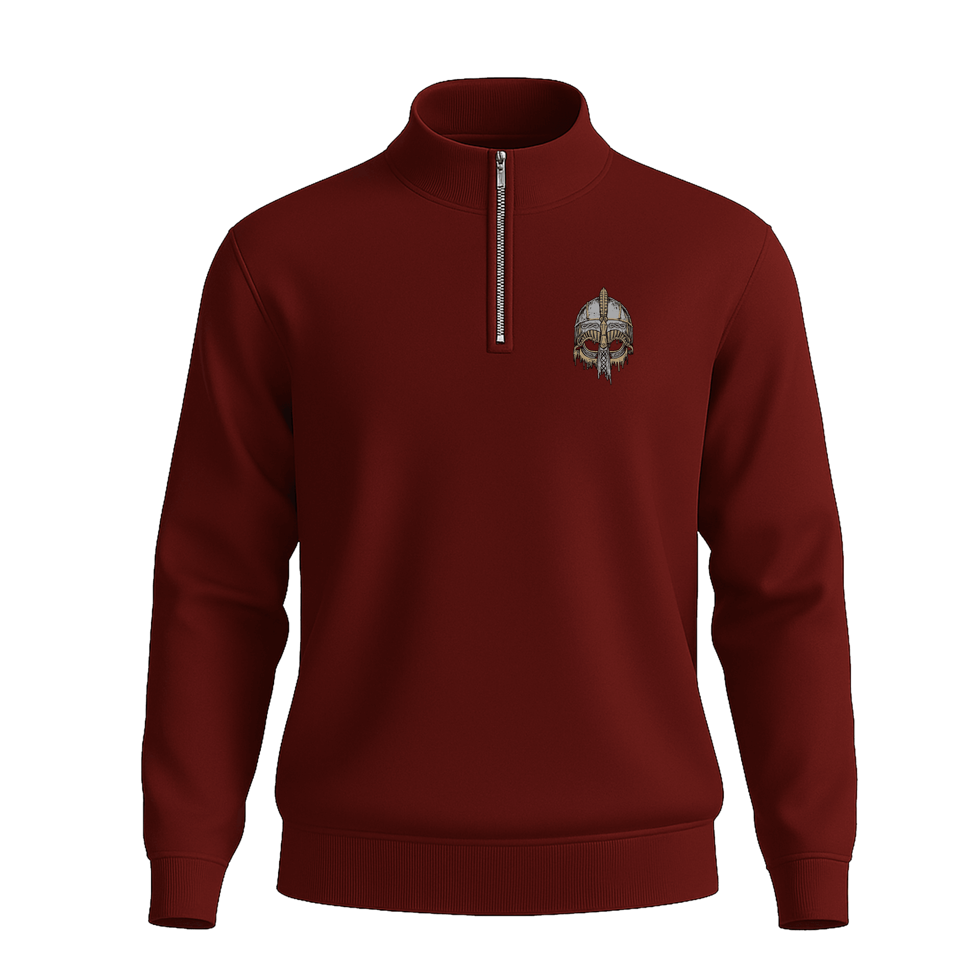 Viking Warrior Pattern   Ön Ve Arka  Baskılı (Unisex Yarım Fermuarlı Sweat)