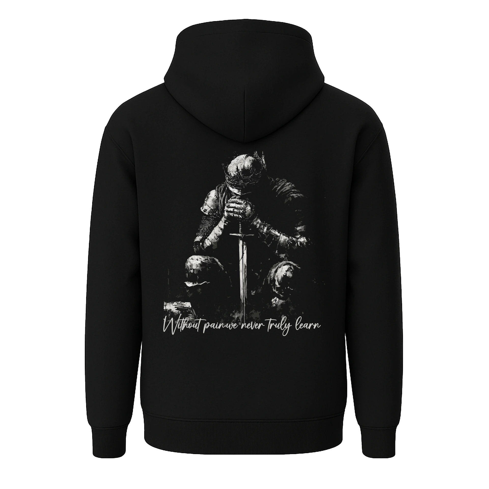 Without pain, we never truly learn. Ön Ve Arka Baskılı (Unisex Hoodie )