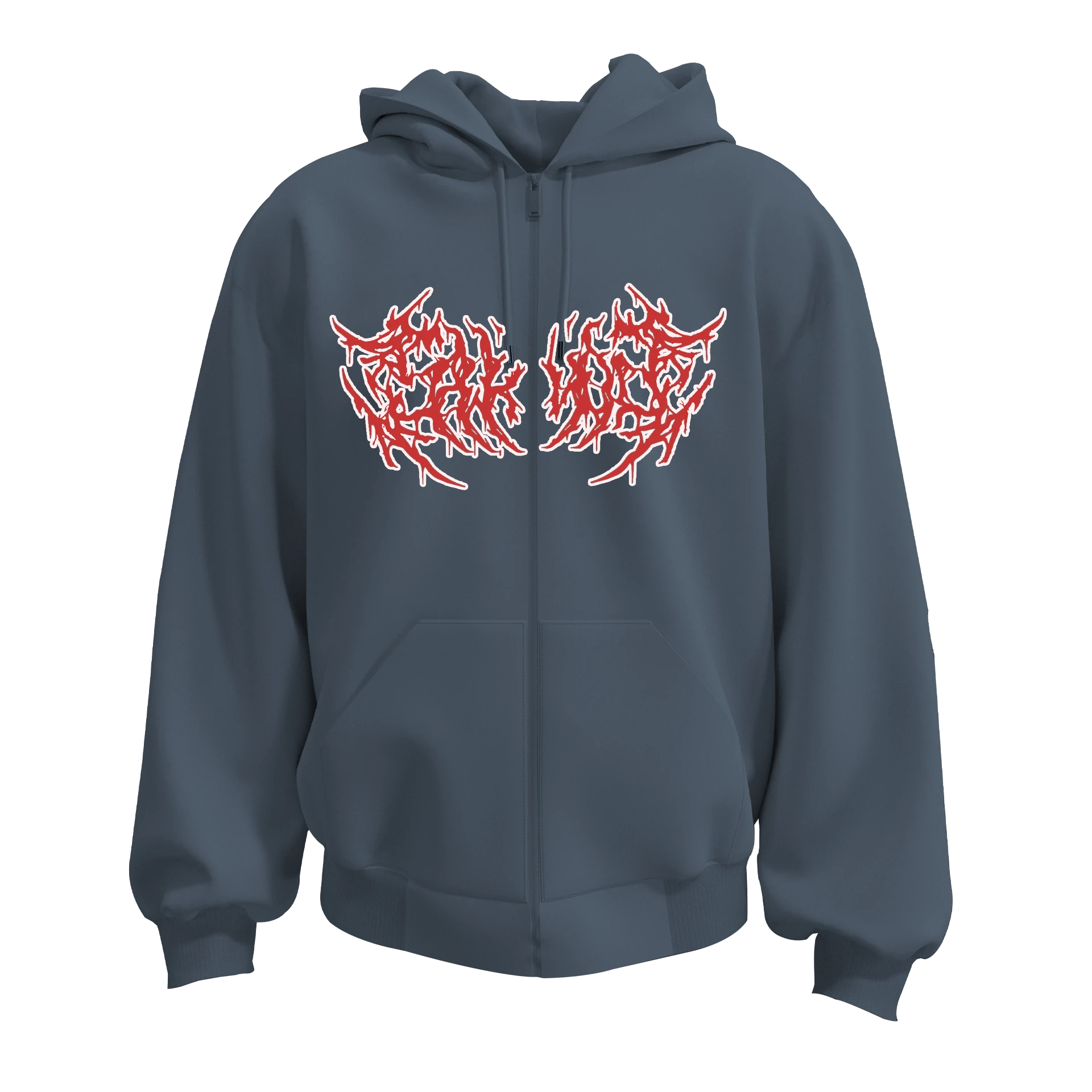 Vertebrae of Damnation   Ön ve Arka Baskılı  (Unisex Fermuarlı Hoodie )