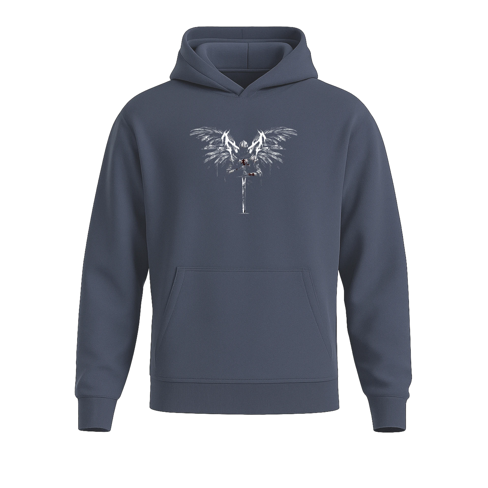 Winged Knight    Ön Ve Arka Baskılı (Unisex Hoodie )