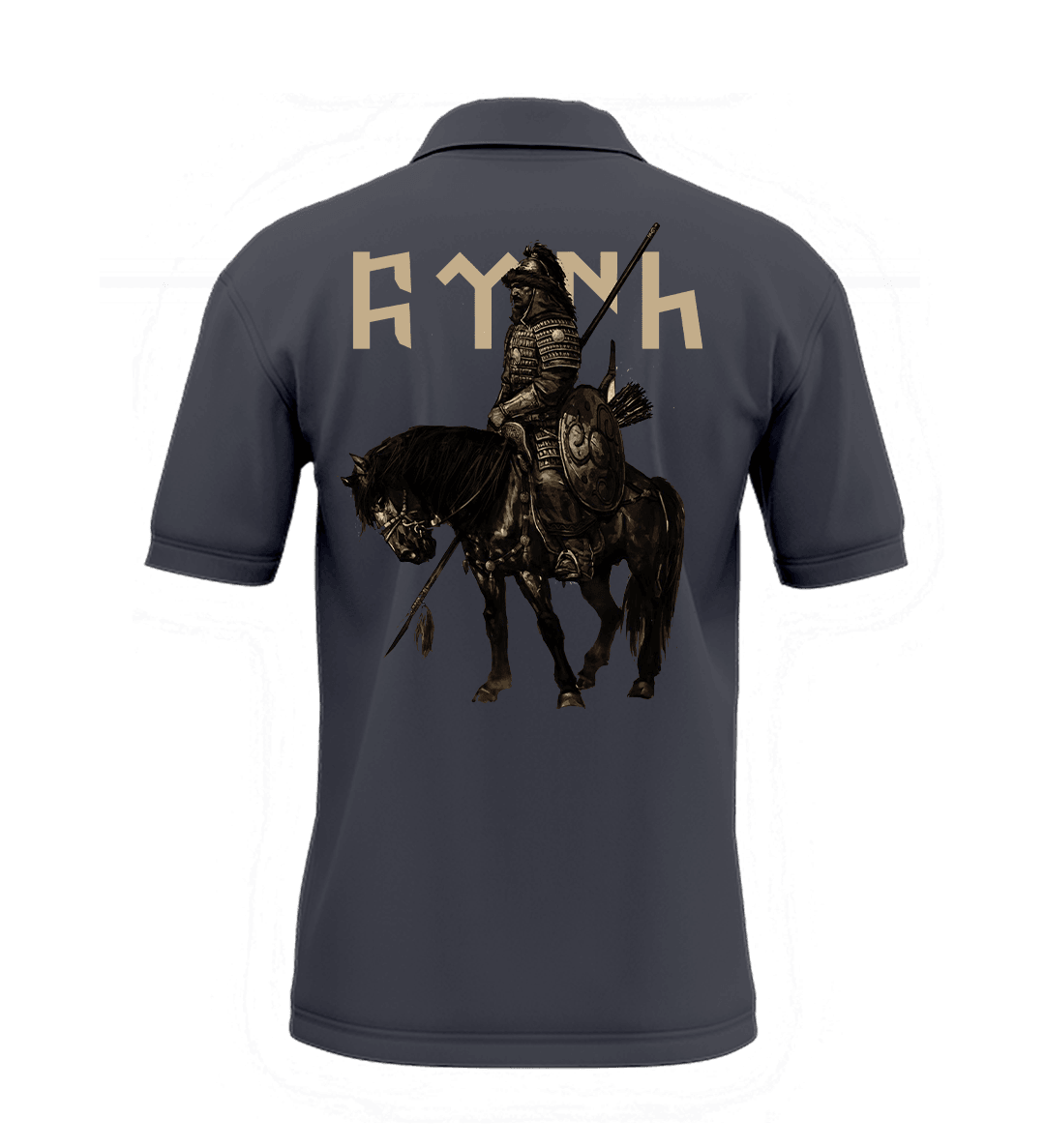 Türk Hakanı  Ön ve Arka  Baskılı Türk Serisi (Unisex Polo Yaka)