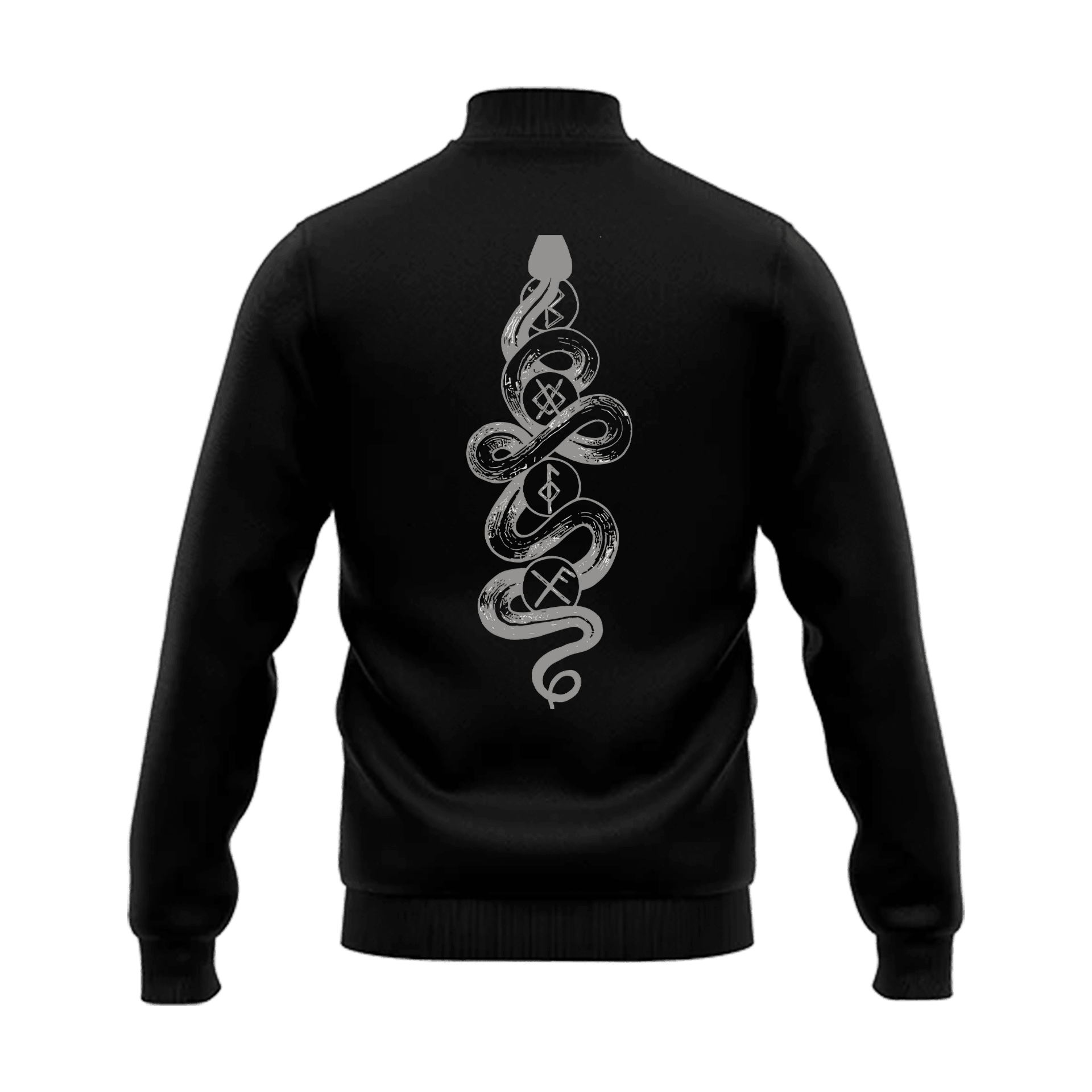Jörmungandr Nordic Series Ön Ve Arka Baskılı (Unisex Kolej ceketi)
