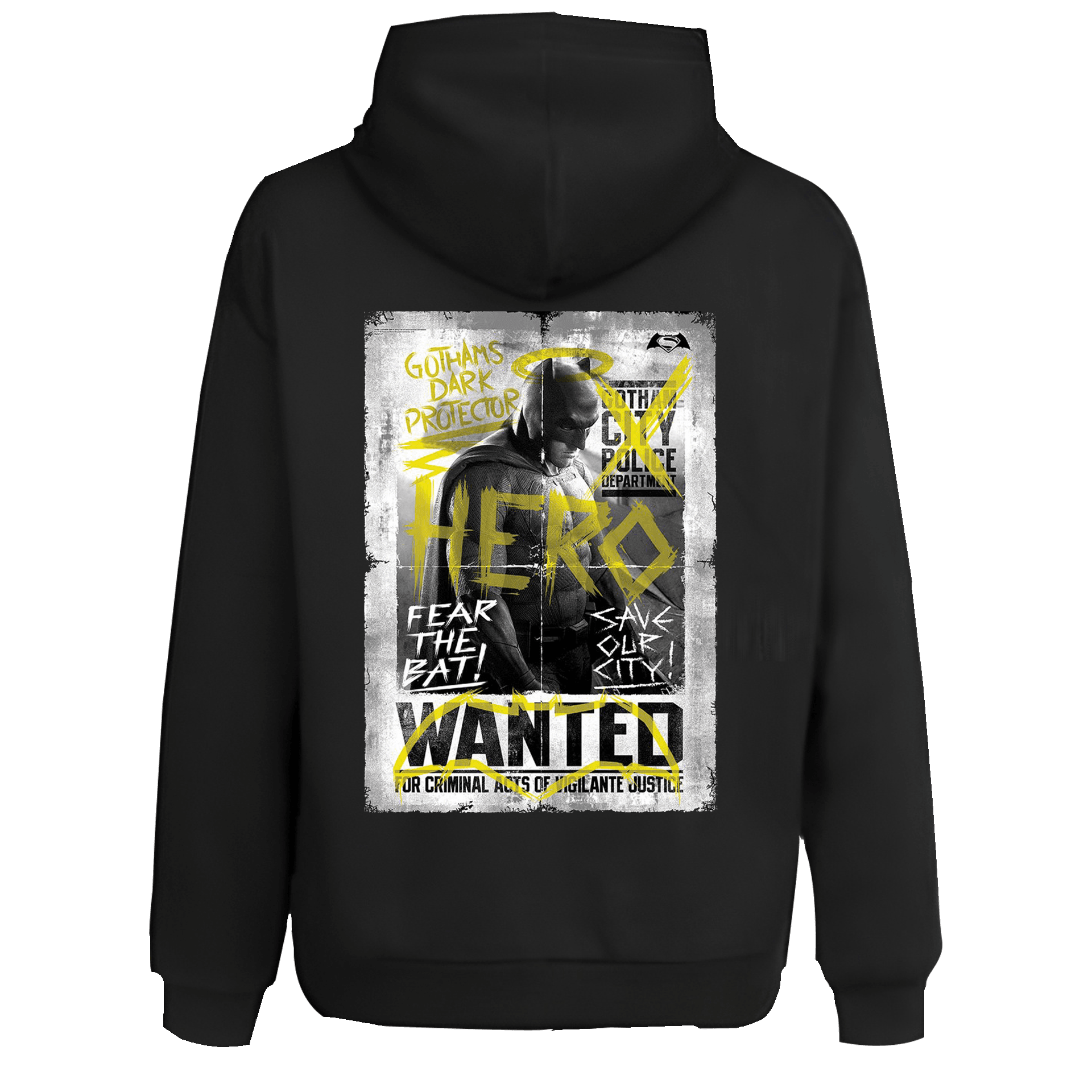 Batman  Ön Nakışlı Kol Ve Arka Baskılı Hero  Series (Unisex Hoodie)