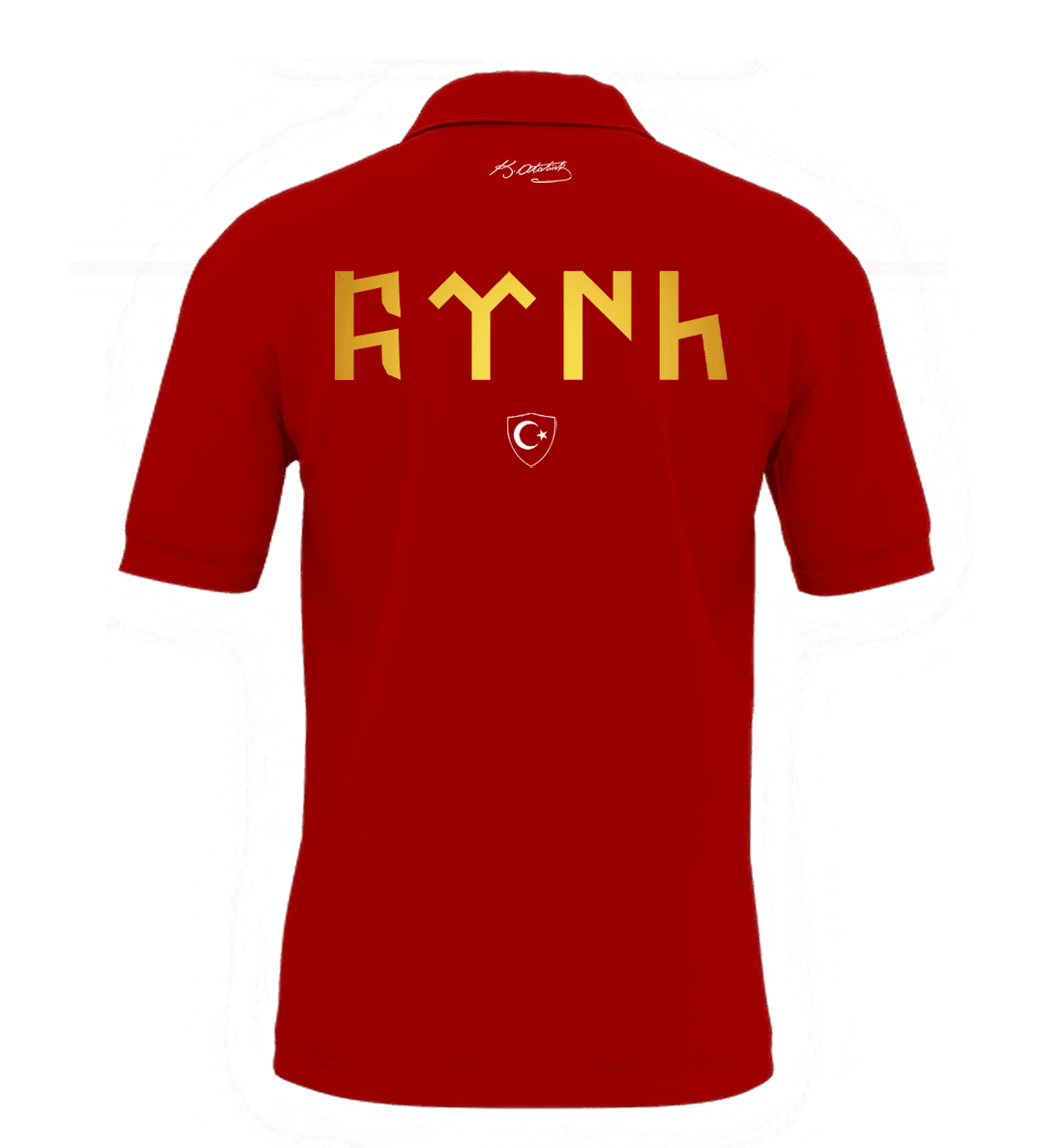 Türk Arma Ön Ve Arka Baskılı Türk Serisi (Unisex Polo Yaka)