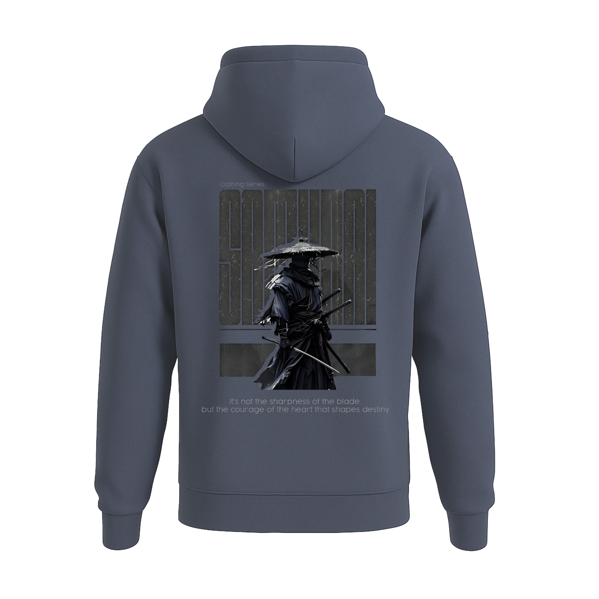 It's not the sharpness of the blade, but the courage of the heart that shapes destiny Ön Ve Arka Baskılı (Unisex Hoodie )
