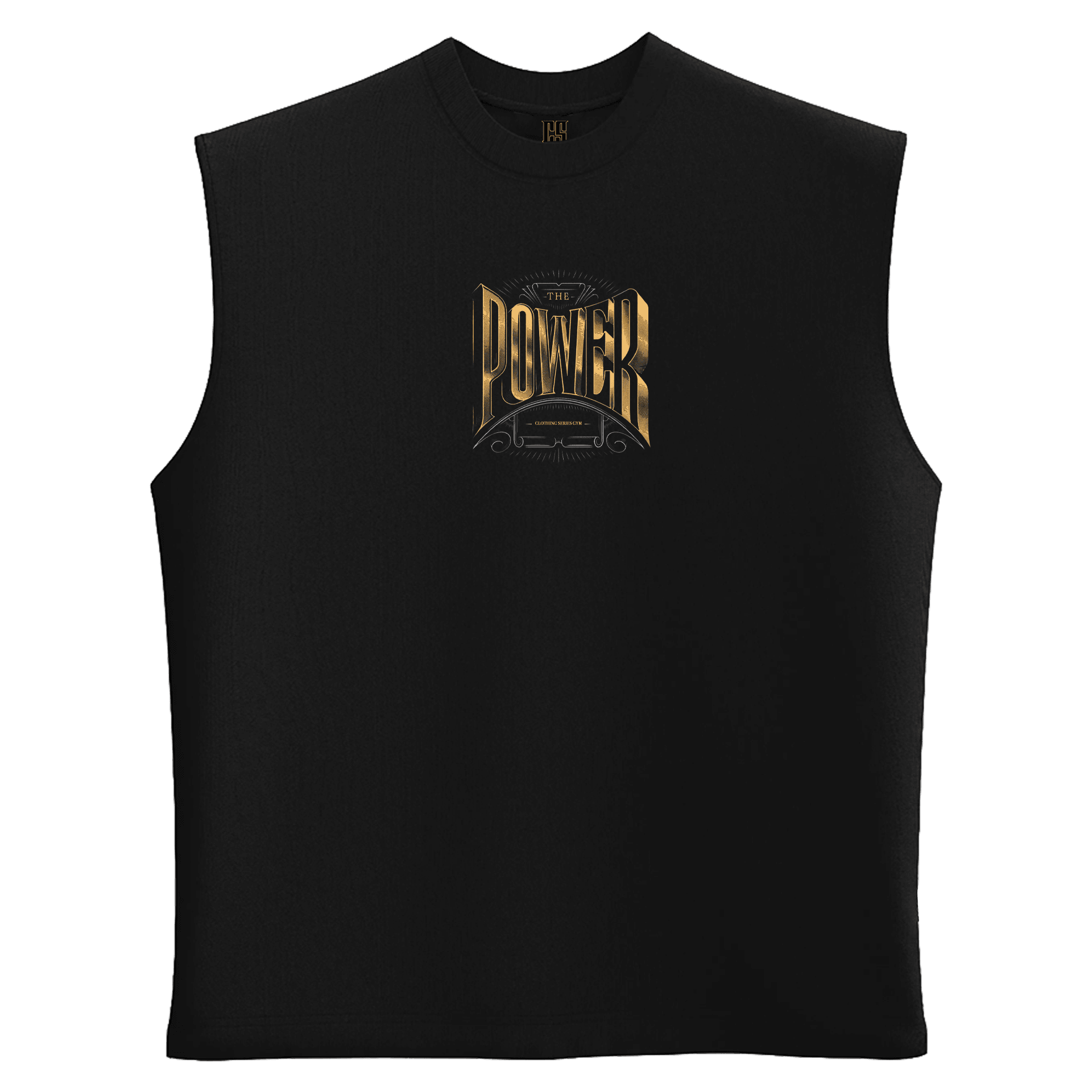 Power Ön Ve Arka Baskılı Spor Series  (Unisex Sleeveless Atlet )