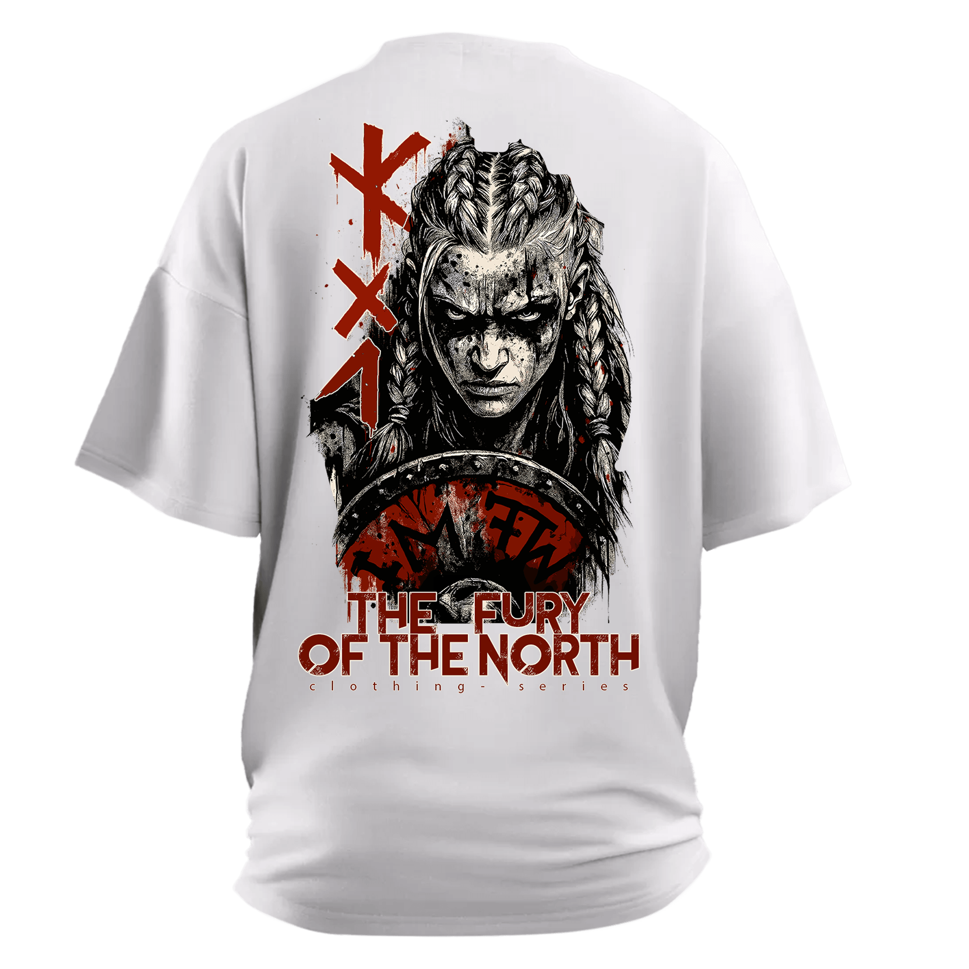 The Fury of the North  Ön  ve Arka Baskılı Nordic(Unisex Tişört)