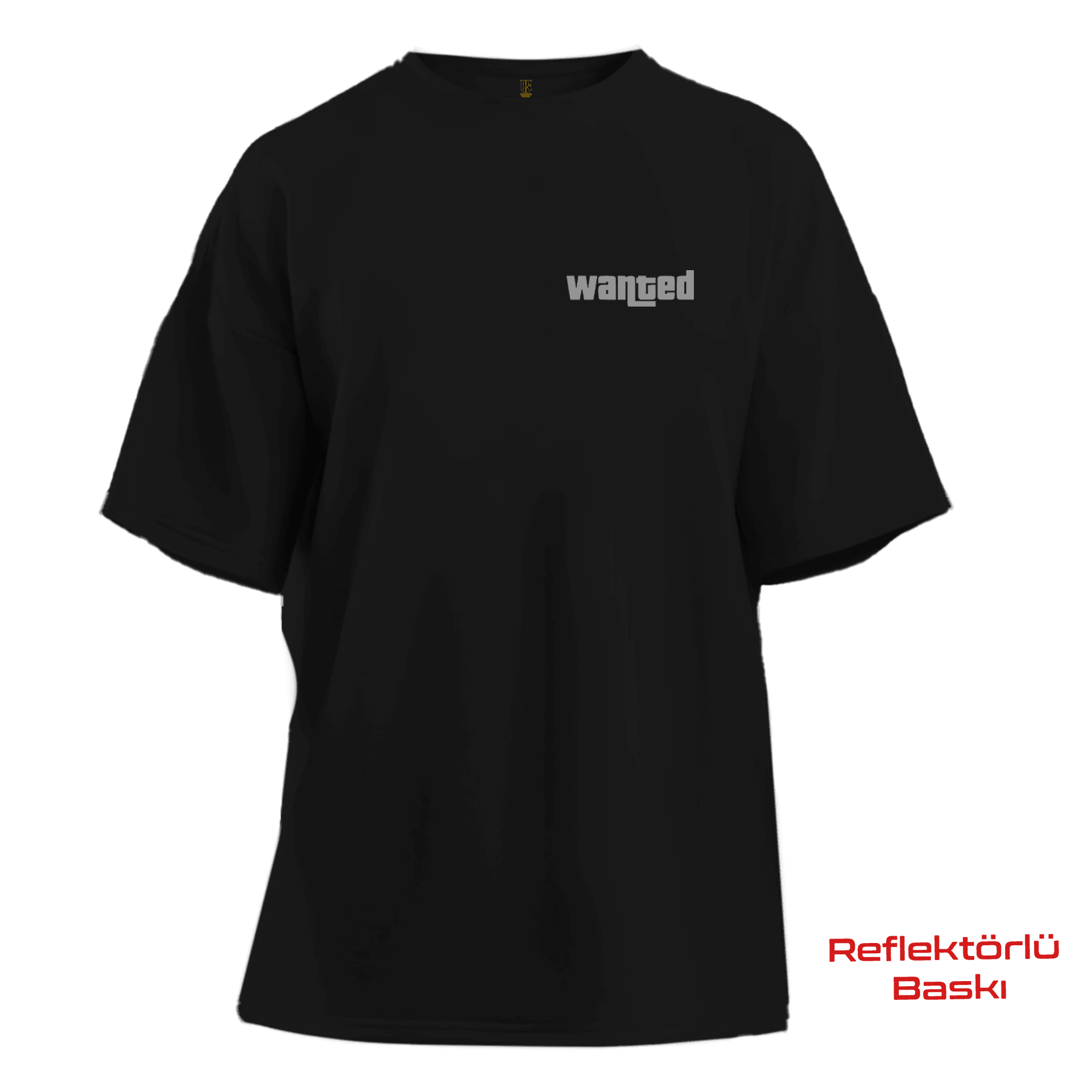 Wanted    Ön Baskılı ve Arka REFLEKTÖR BASKILI Moto  Series(Unisex Tişört )