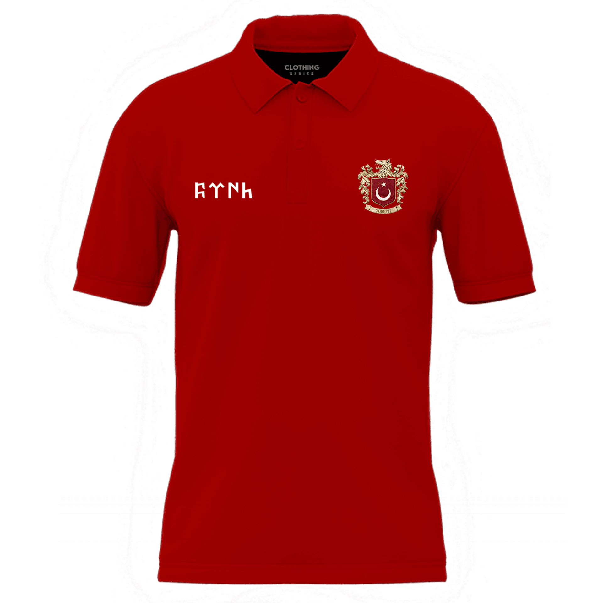 Türk Arma Ön Ve Arka Baskılı Türk Serisi (Unisex Polo Yaka)
