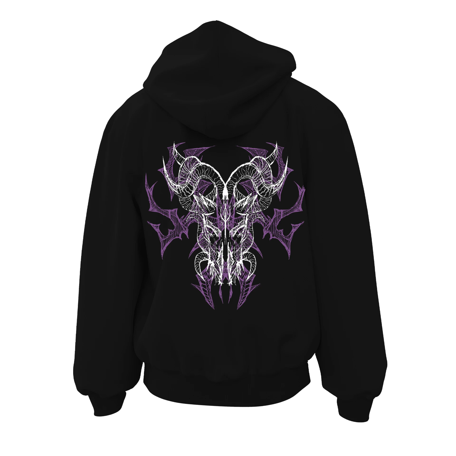 Devil Sketch Ön Ve Arka Baskılı  (Unisex Fermuarlı Hoodie )