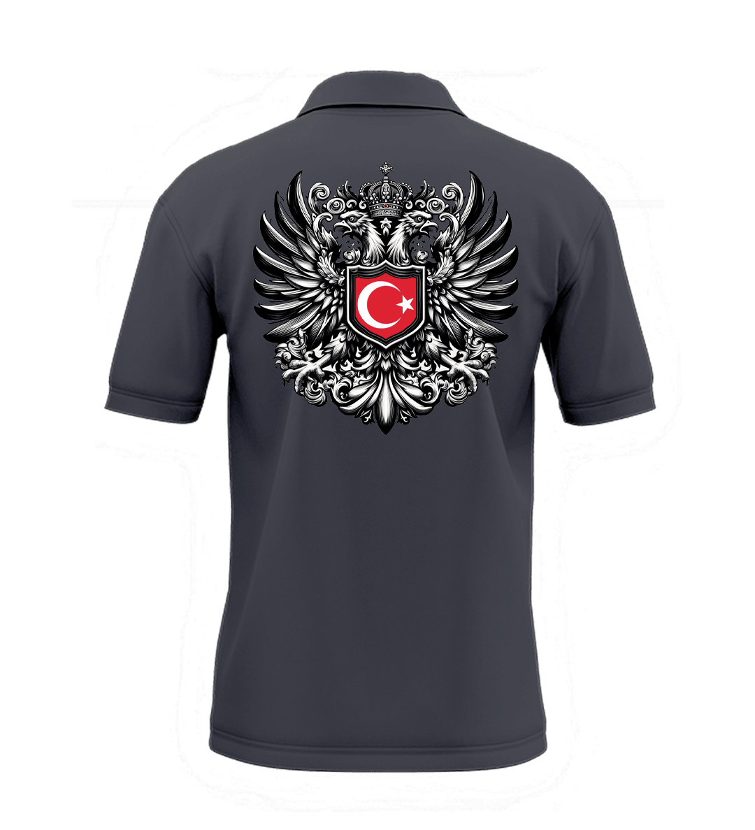 Türk Kartalı Ön Ve Arka  Baskılı (Unisex Polo Yaka)