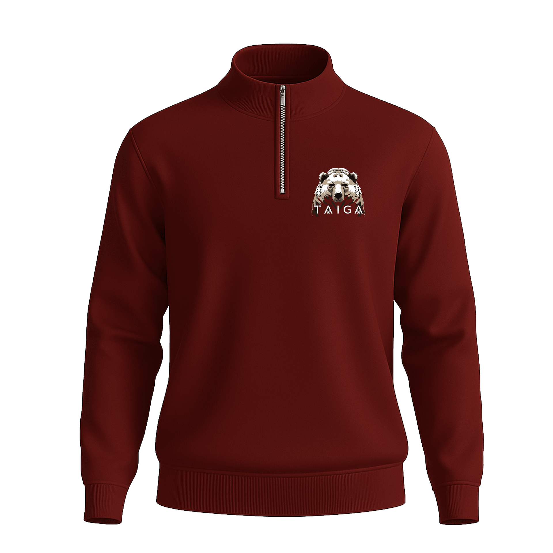 Taiga  Ön Ve Arka  Baskılı (Unisex Yarım Fermuarlı Sweat)