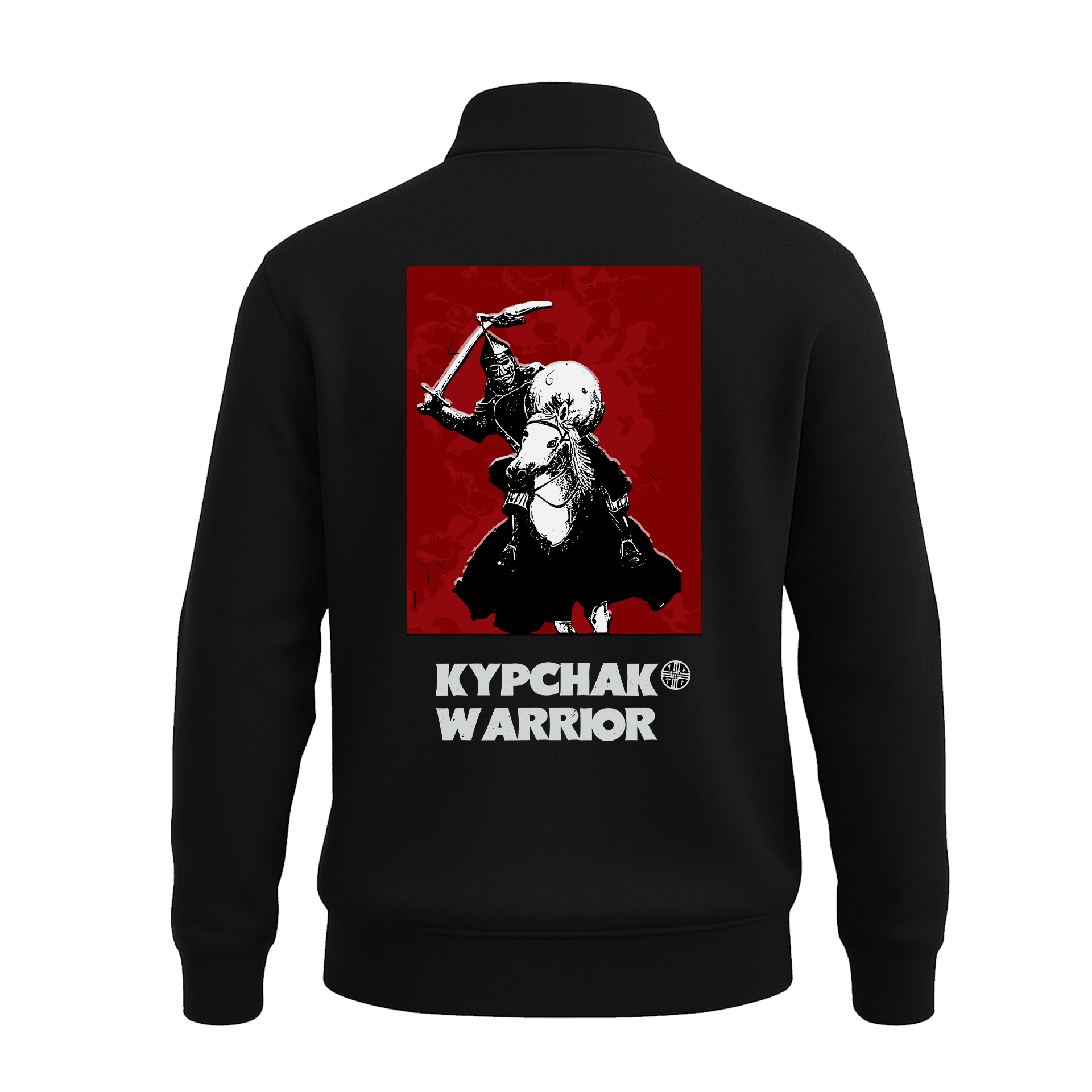 Kipçak Warrior  Ön Ve Arka  Baskılı (Unisex Yarım Fermuarlı Sweat)