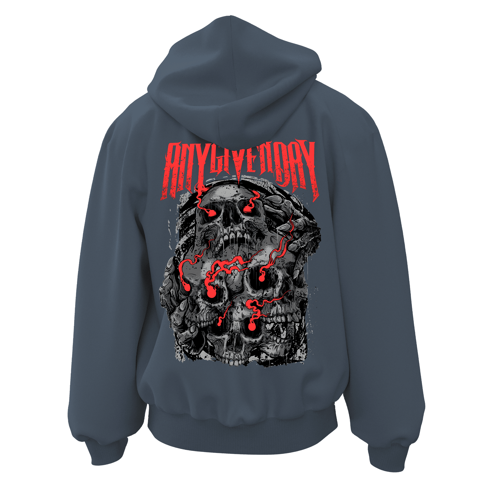 Anygivenday  Ön Ve Arka  Baskılı  Gothic Series (Unisex Fermuarlı Hoodie )