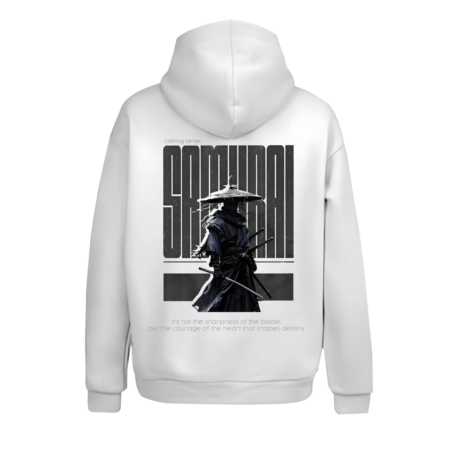 It's not the sharpness of the blade, but the courage of the heart that shapes destiny Ön Ve Arka Baskılı (Unisex Hoodie )