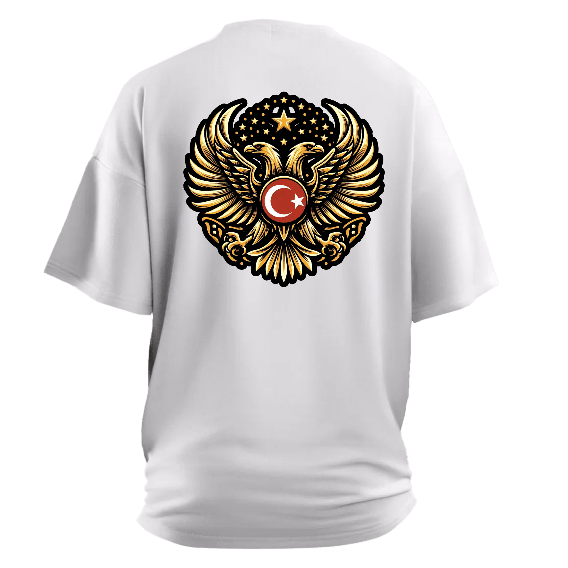 Kartal Bayrak  Ön ve Arka Baskılı (Unisex Tişört)