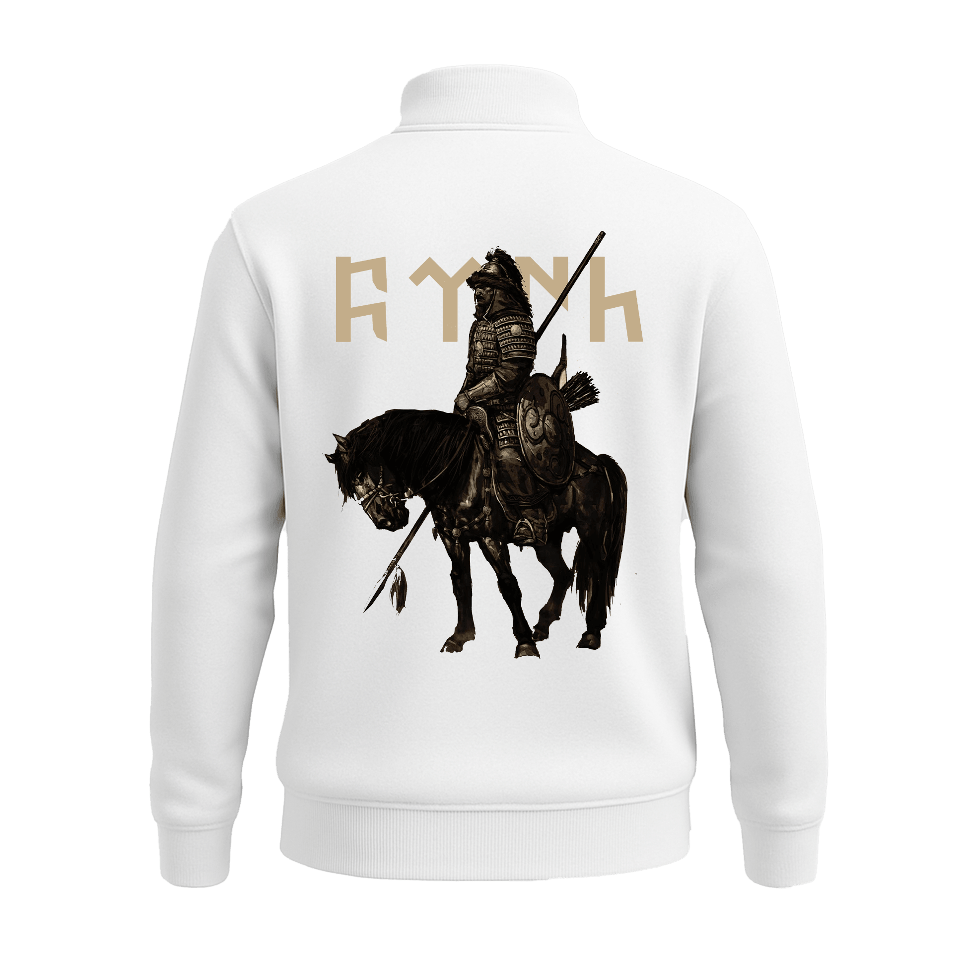 Türk Hakanı  Ön Ve Arka  Baskılı (Unisex Yarım Fermuarlı Sweat)