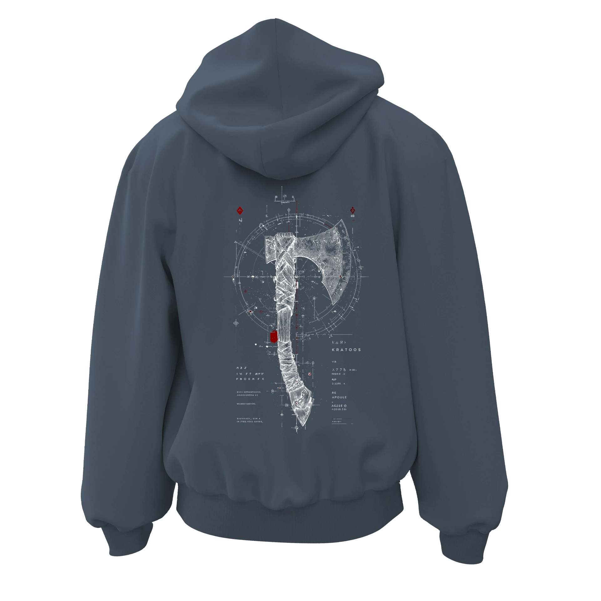 Leviathan Axe Ön Ve Arka Baskılı (Unisex Fermuarlı Hoodie)