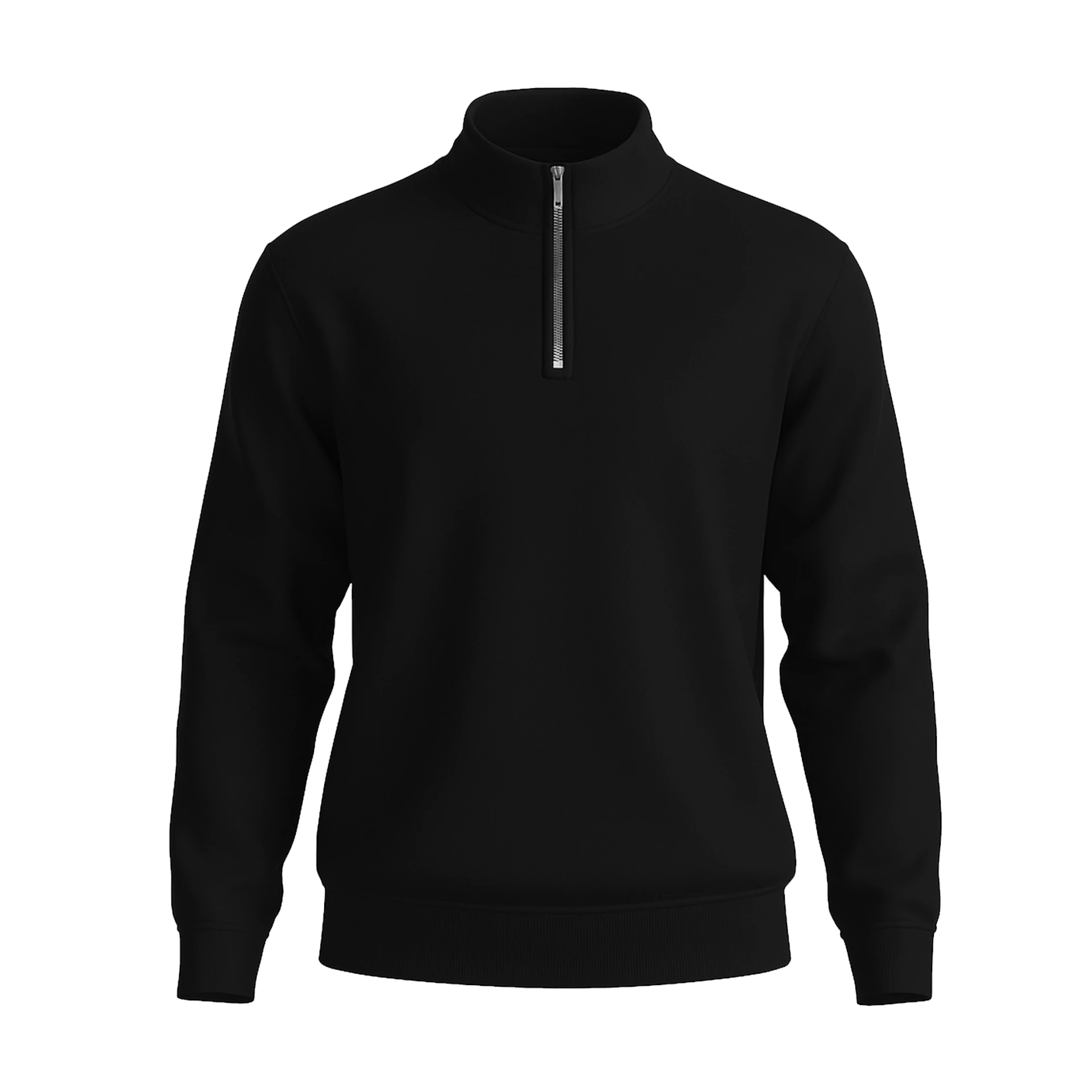 Basic 3 İplik  Baskısız   (Unisex Yarım Fermuarlı Sweat)