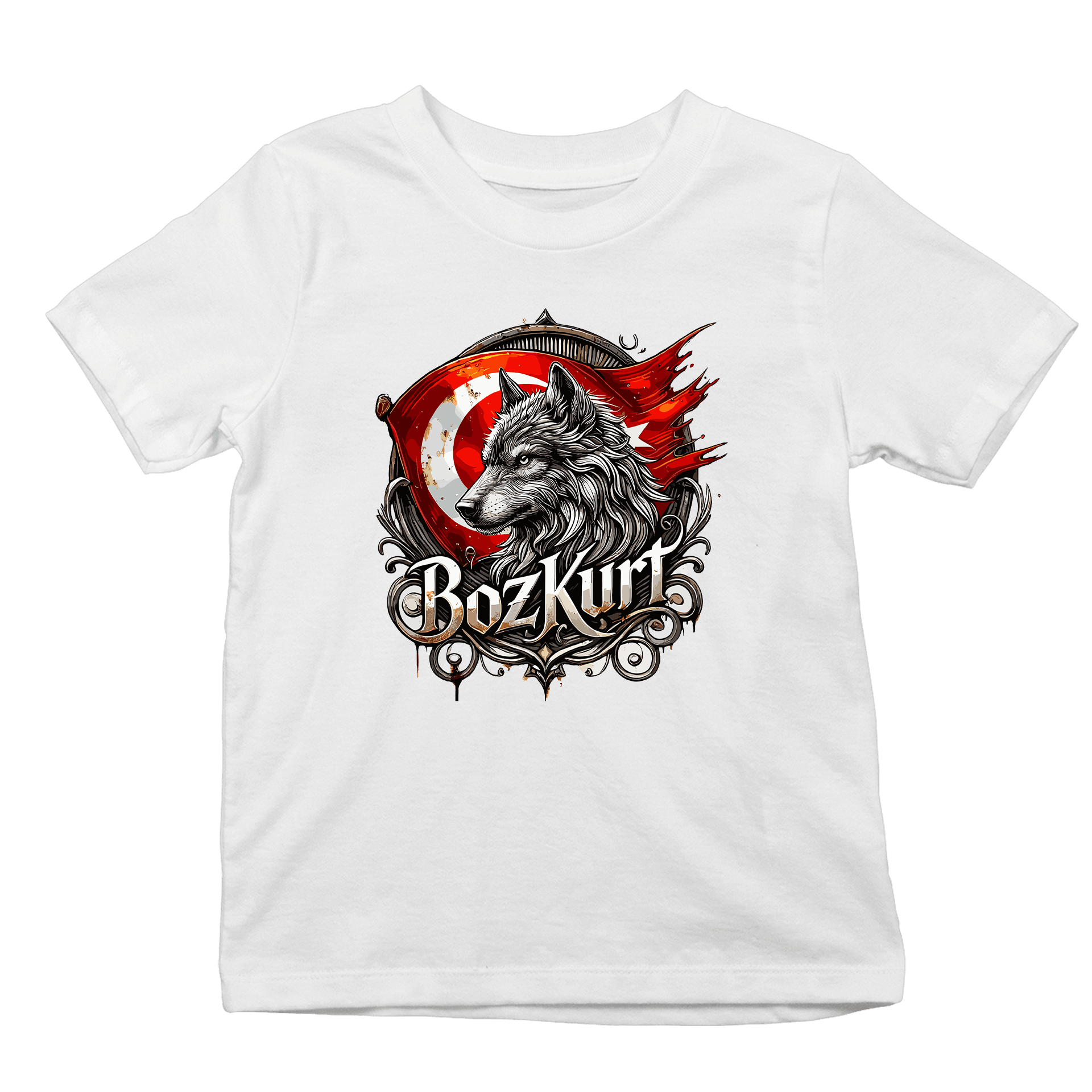 Bozkurt V Ön Baskılı (Çocuk unisex tişört)