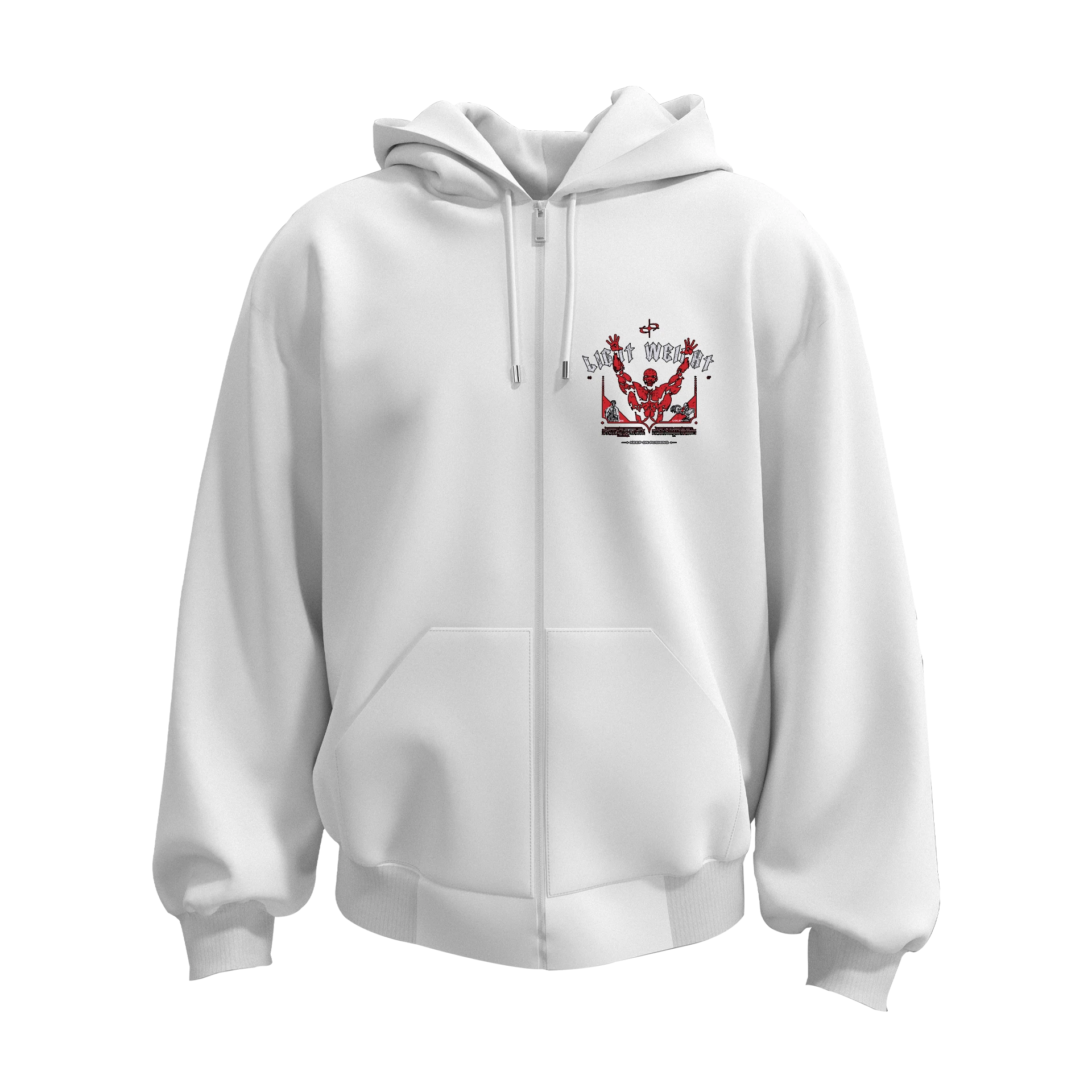 Light Weight Ronie Coleman Ön ve Aka Baskılı Spor Series (Unisex Fermuarlı)