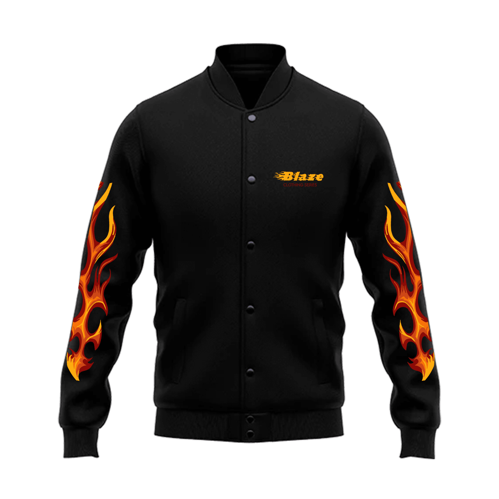Blaze Gothic Series Ön Ve Kol Baskılı (Unisex Kolej ceketi)