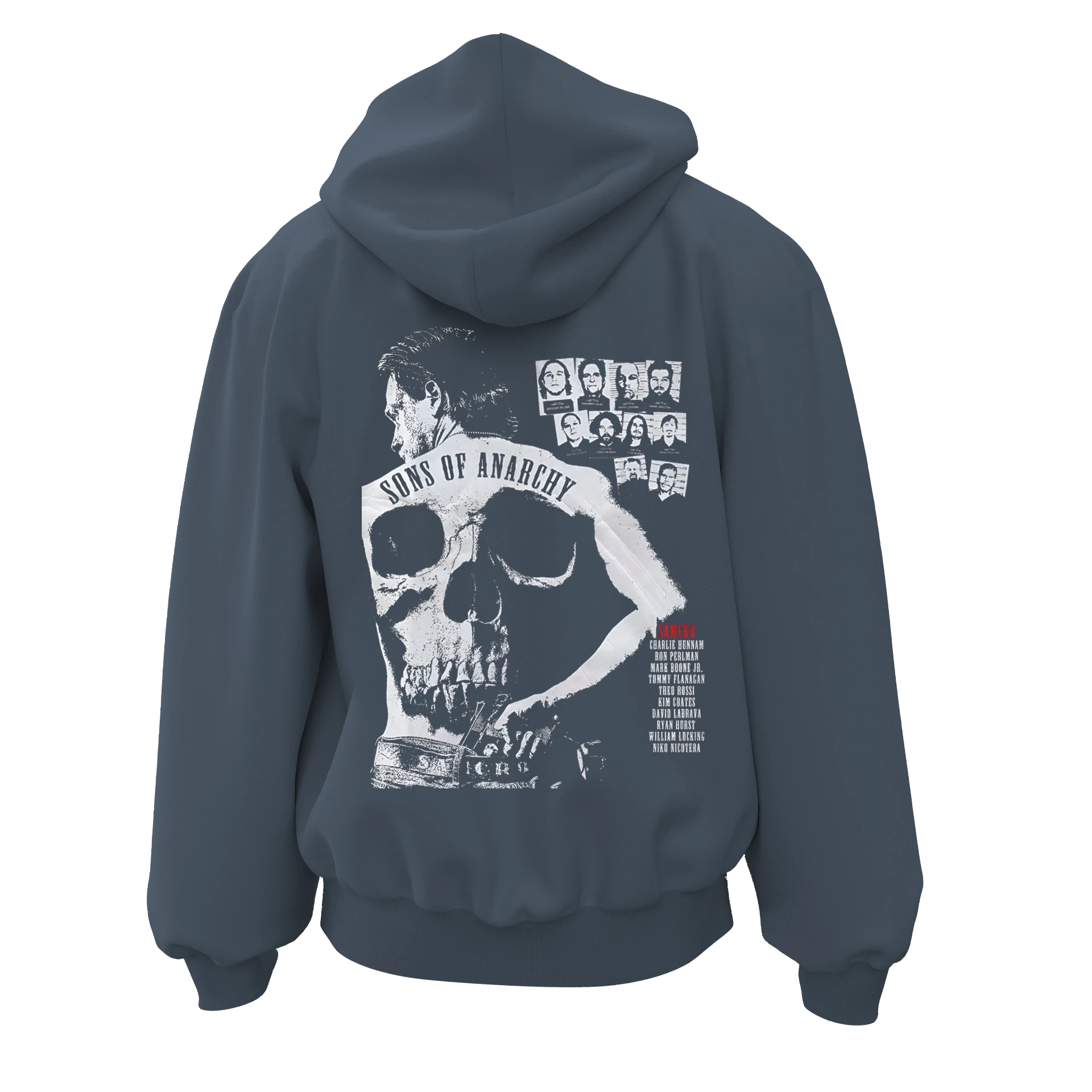 Sons Of Anarchy  Posters Ön Ve Arka  Baskılı  Moto Series (Unisex Fermuarlı Hoodie )