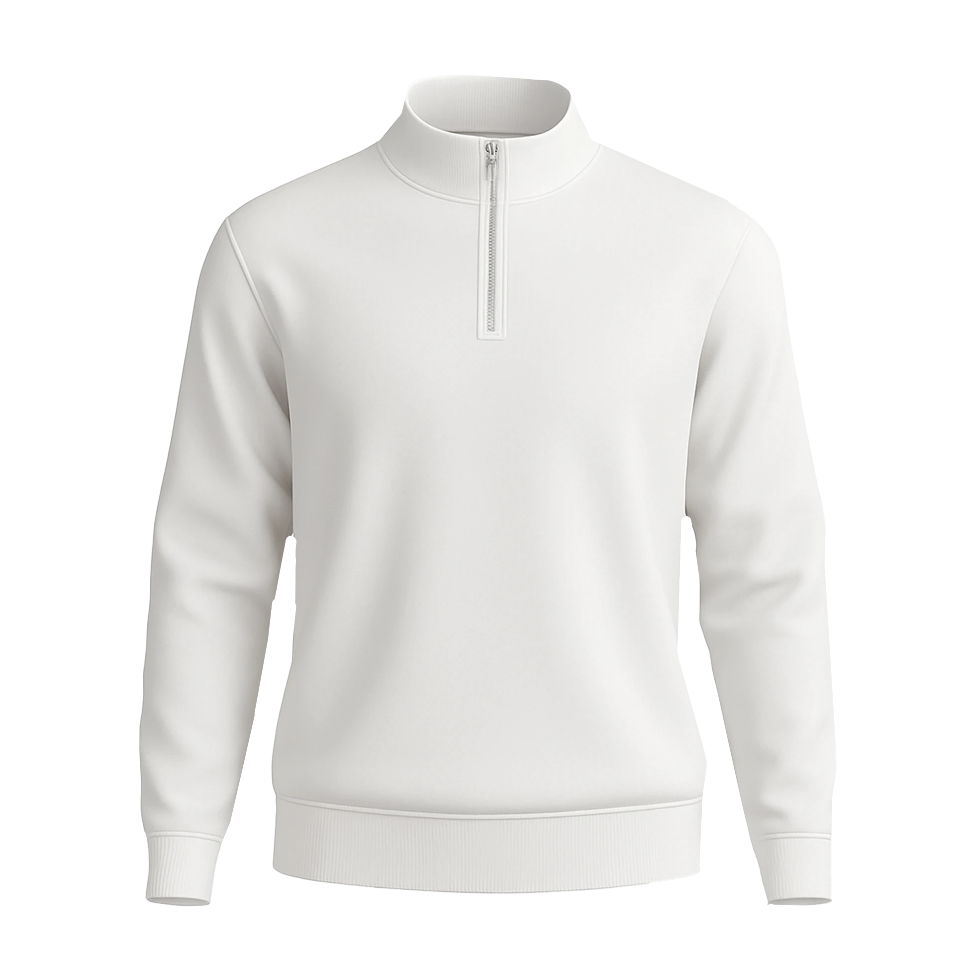 Basic 3 İplik  Baskısız   (Unisex Yarım Fermuarlı Sweat)