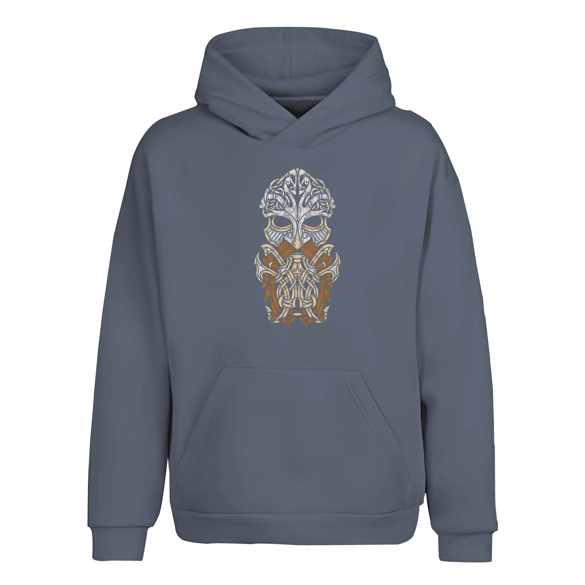 Viking Raven Symbol Ön Ve Arka Baskılı Nordic  (Unisex Hoodie)