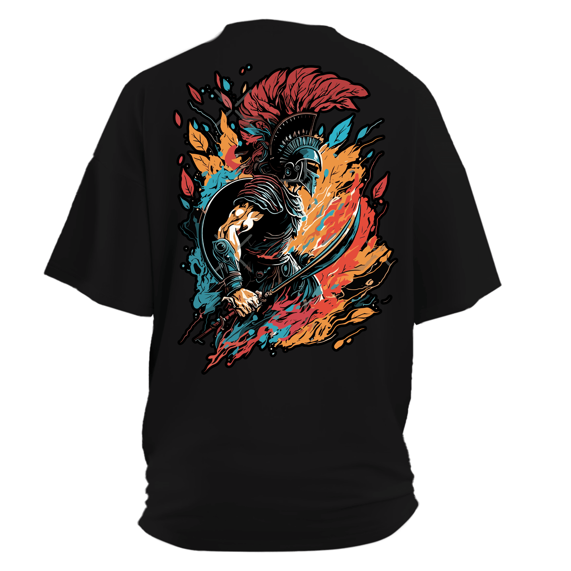 Spartan Sword Warrior Series Ön ve Arka Baskılı (Unisex Tişört)