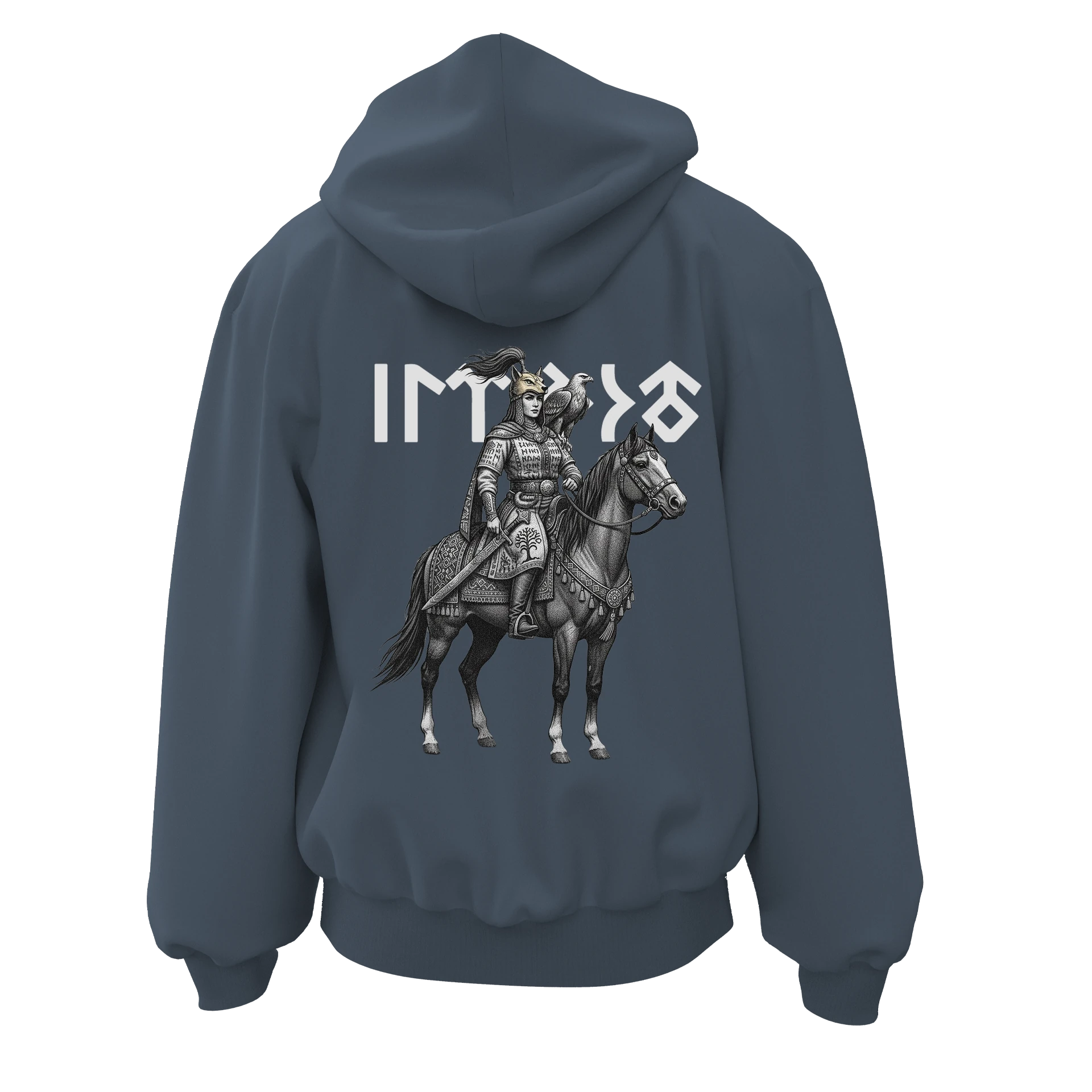 Tomris Hatun  Ön ve Arka  Türk Serisi (Unisex Fermuarlı Hoodie )