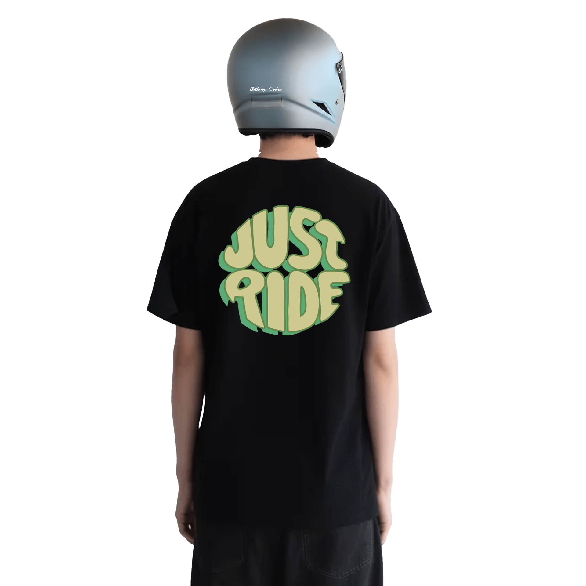 Just Ride   Ön ve Arka   Baskılı Moto  Series(Unisex Tişört )
