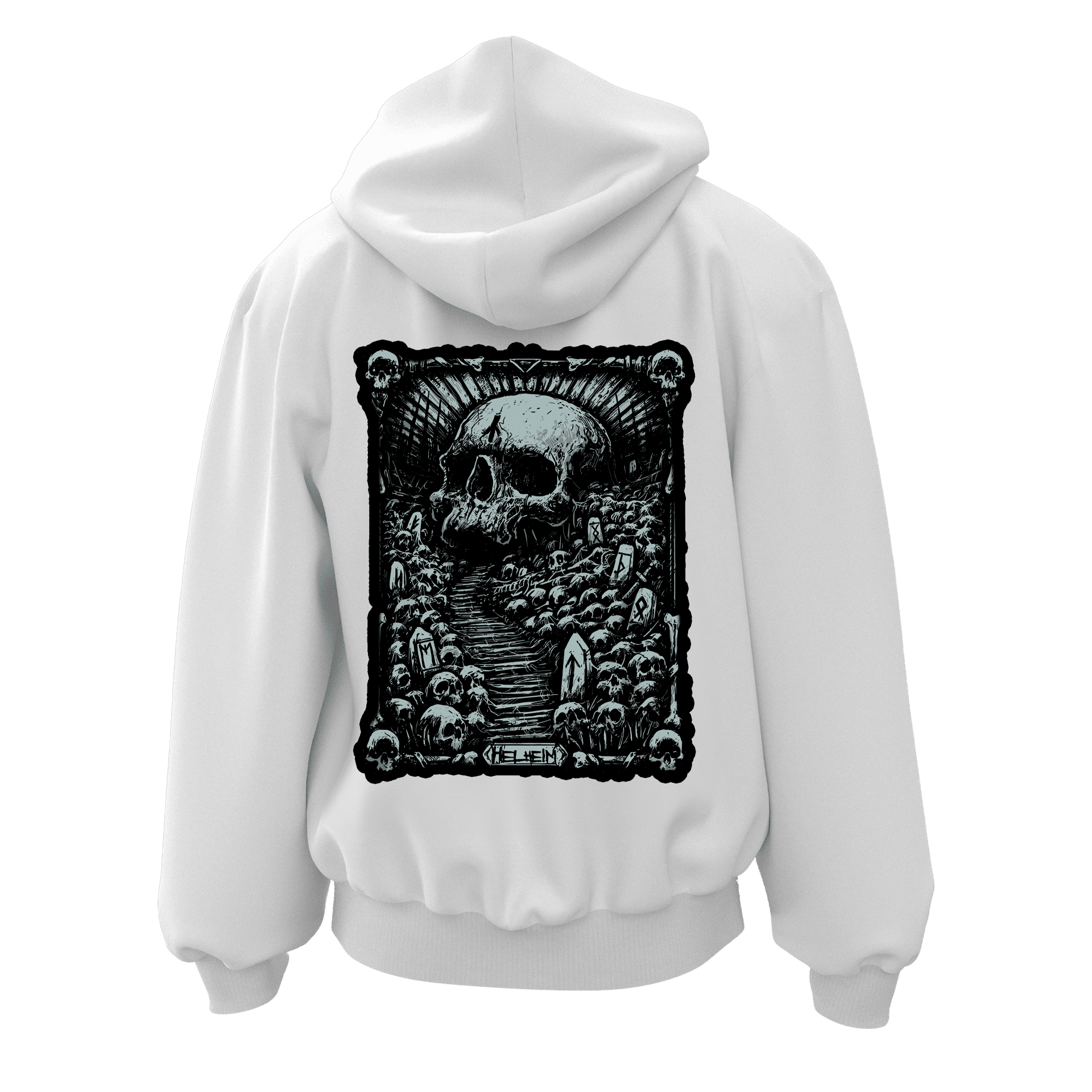Helheim  Ön Ve Arka  Baskılı  Nordic Series (Unisex Fermuarlı Hoodie )