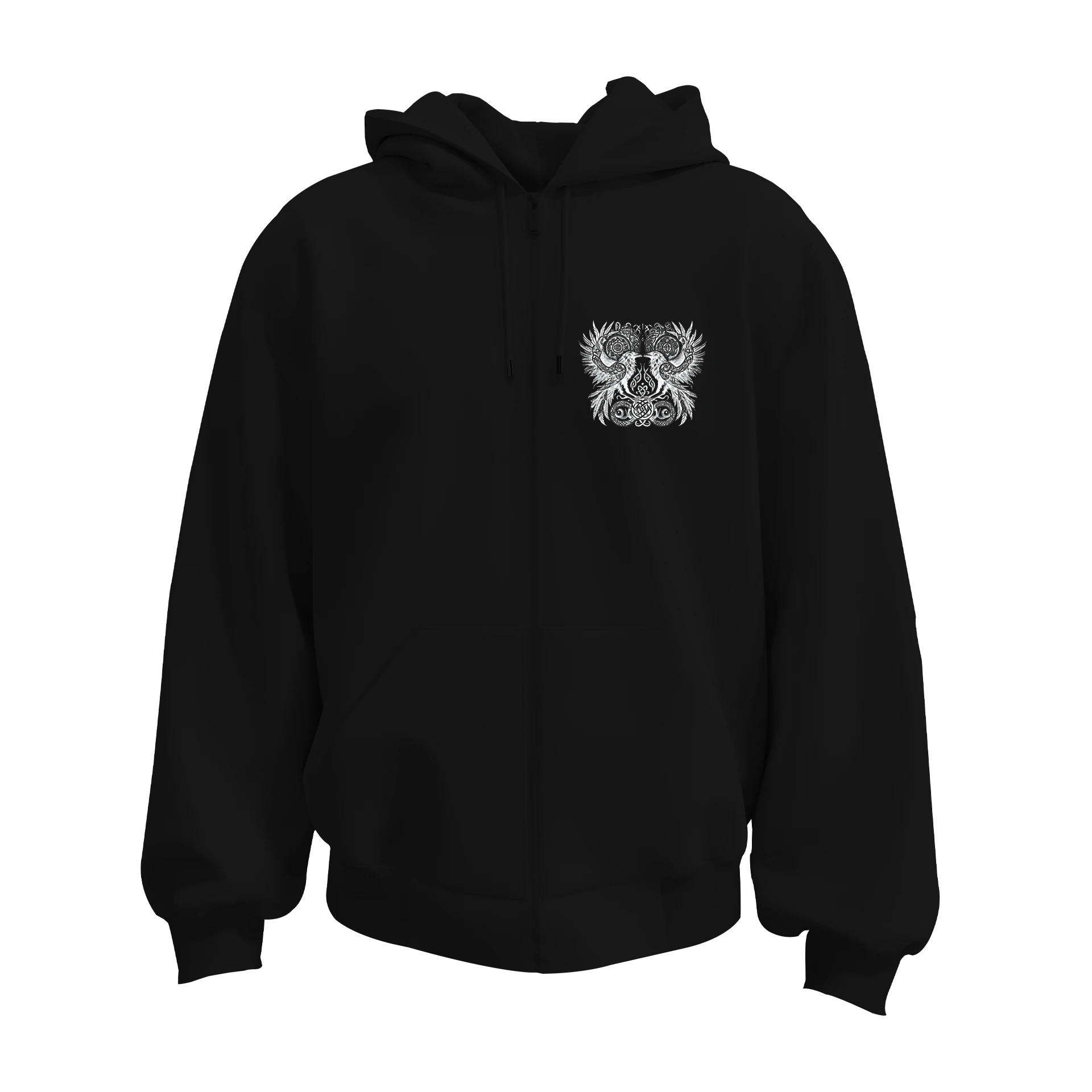 Ravens   Ön Arka Baskılı  Warrior Series (Unisex Fermuarlı Hoodie )