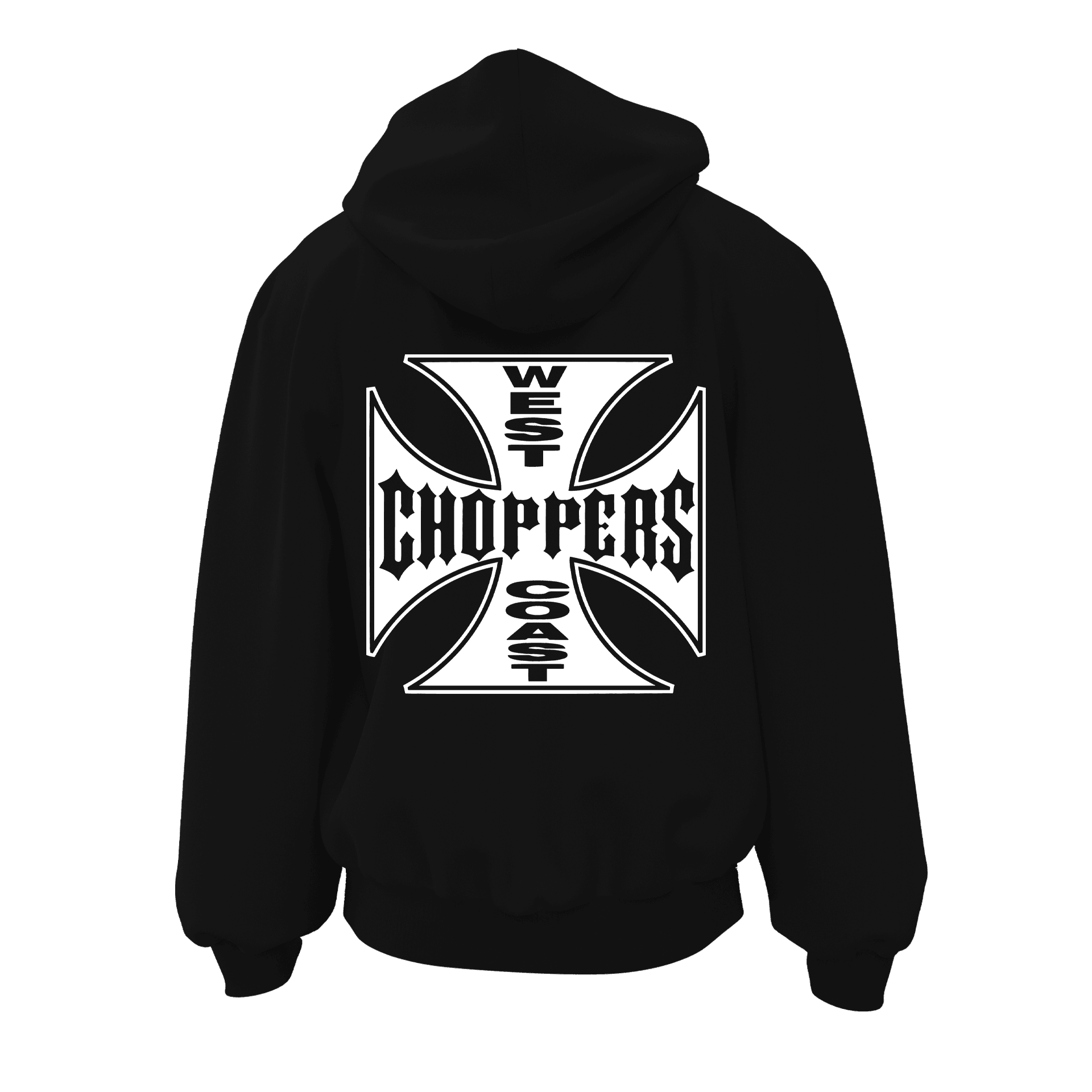 West Chopper Ön Ve Arka  Baskılı  Moto Series (Unisex Fermuarlı Hoodie )