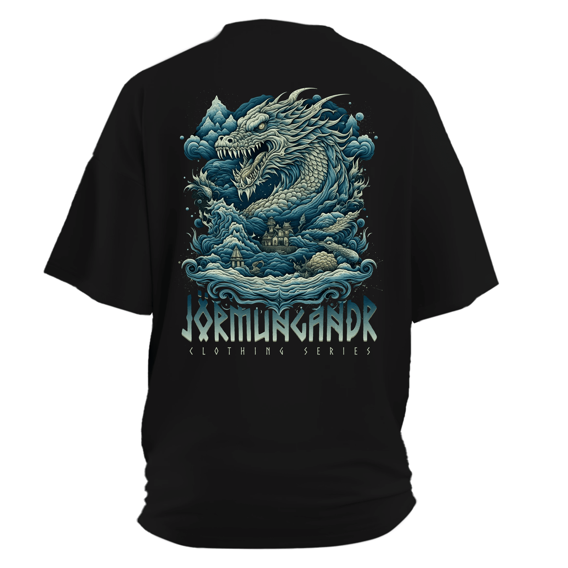 Jörmungandr III  Ön Ve Arka Baskılı Nordic(Unisex Tişört)